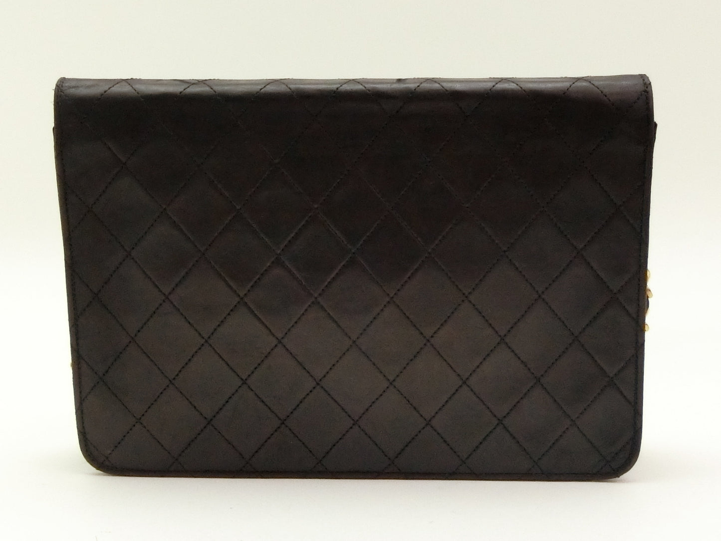 CHANEL Lambskin Matelasse Coco Mark Push Lock Shoulder Bag