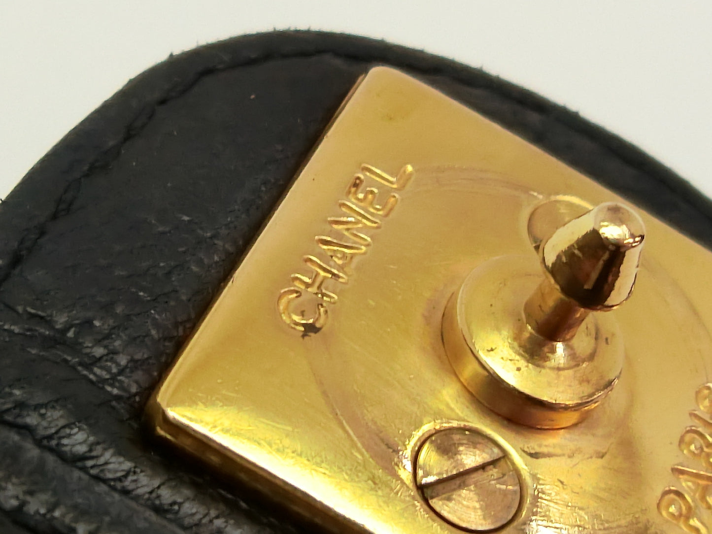 CHANEL Lambskin Matelasse Coco Mark Push Lock Shoulder Bag