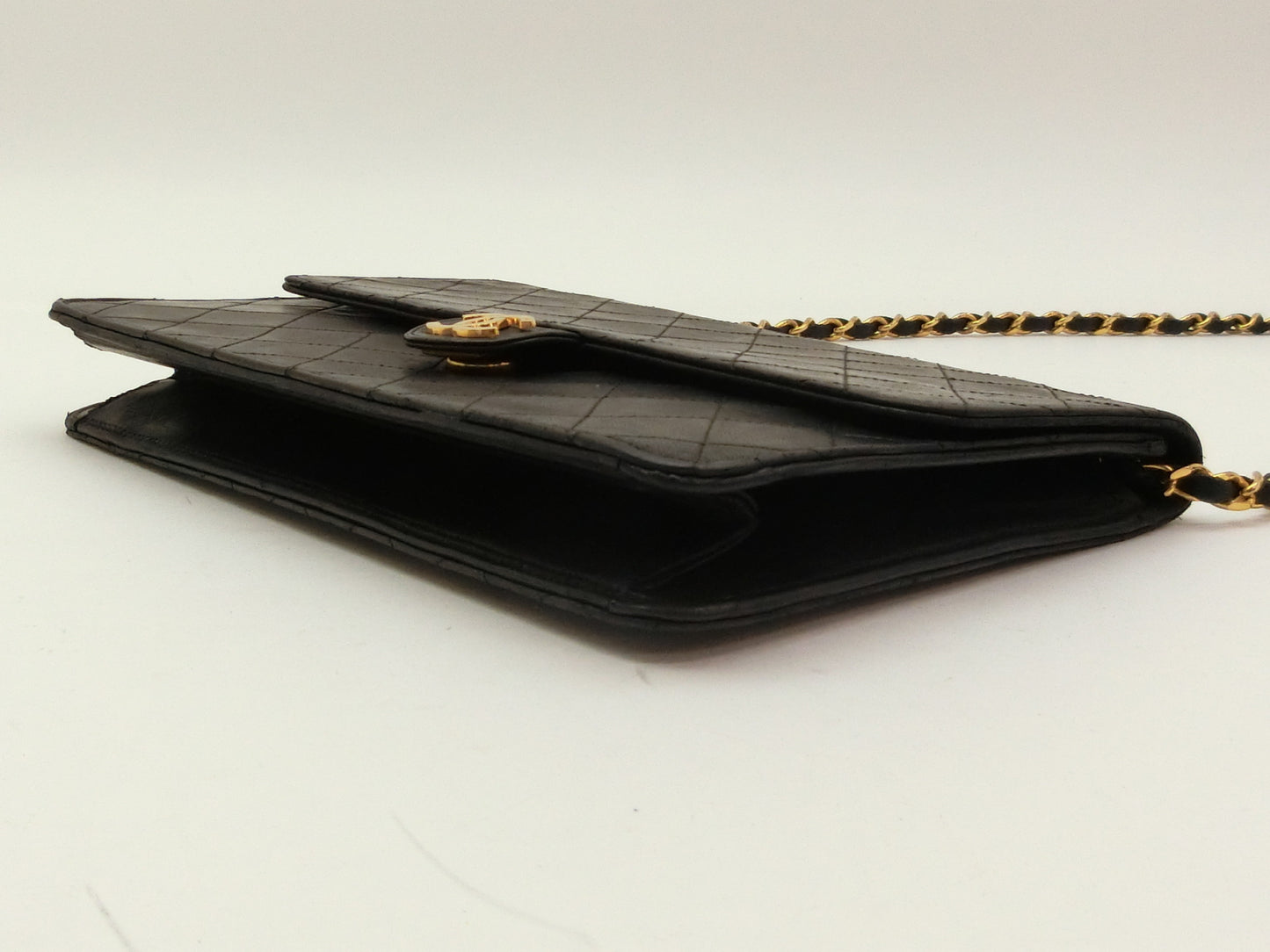 CHANEL Lambskin Matelasse Coco Mark Push Lock Shoulder Bag