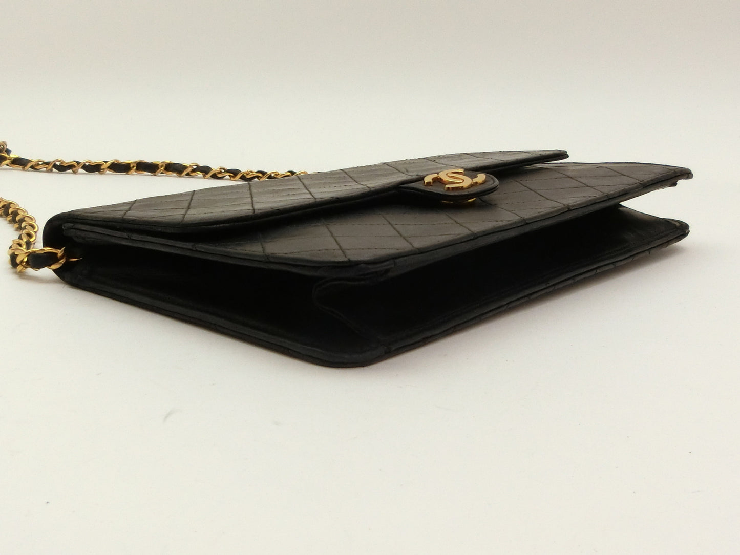 CHANEL Lambskin Matelasse Coco Mark Push Lock Shoulder Bag