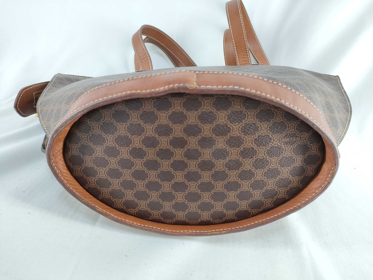 CELINE Macadam Brown Shoulder Bag