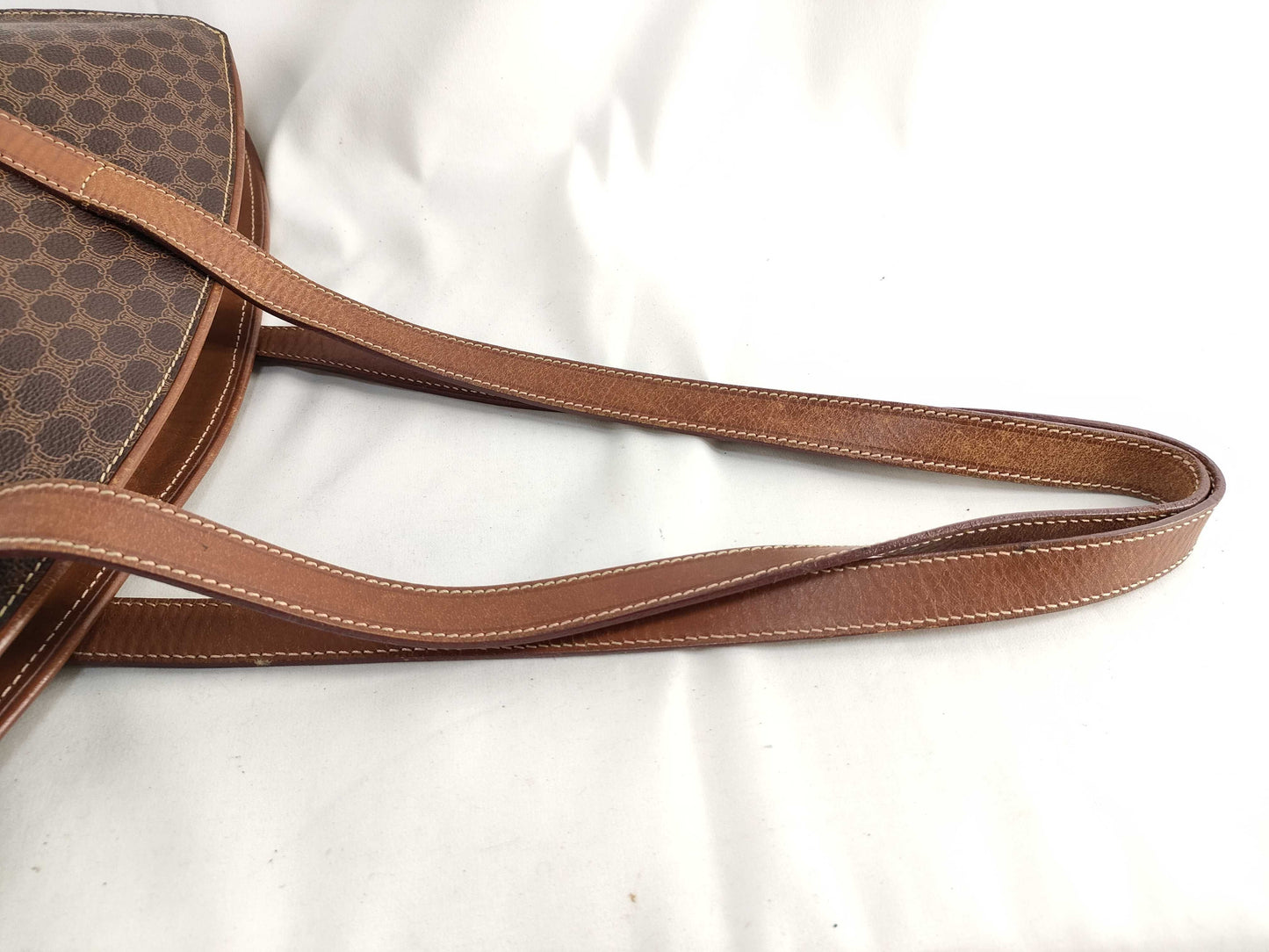CELINE Macadam Brown Shoulder Bag