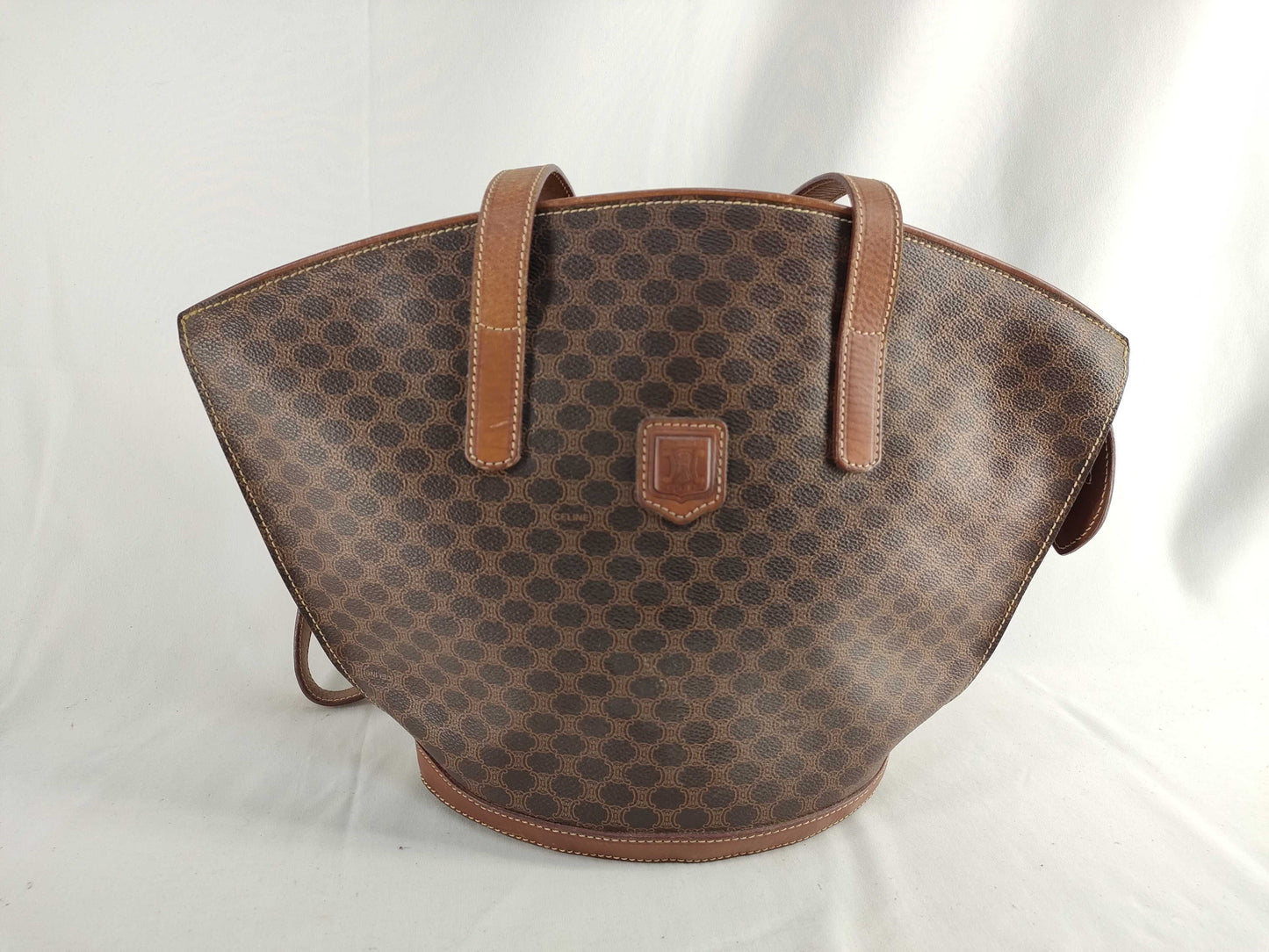 CELINE Macadam Brown Shoulder Bag