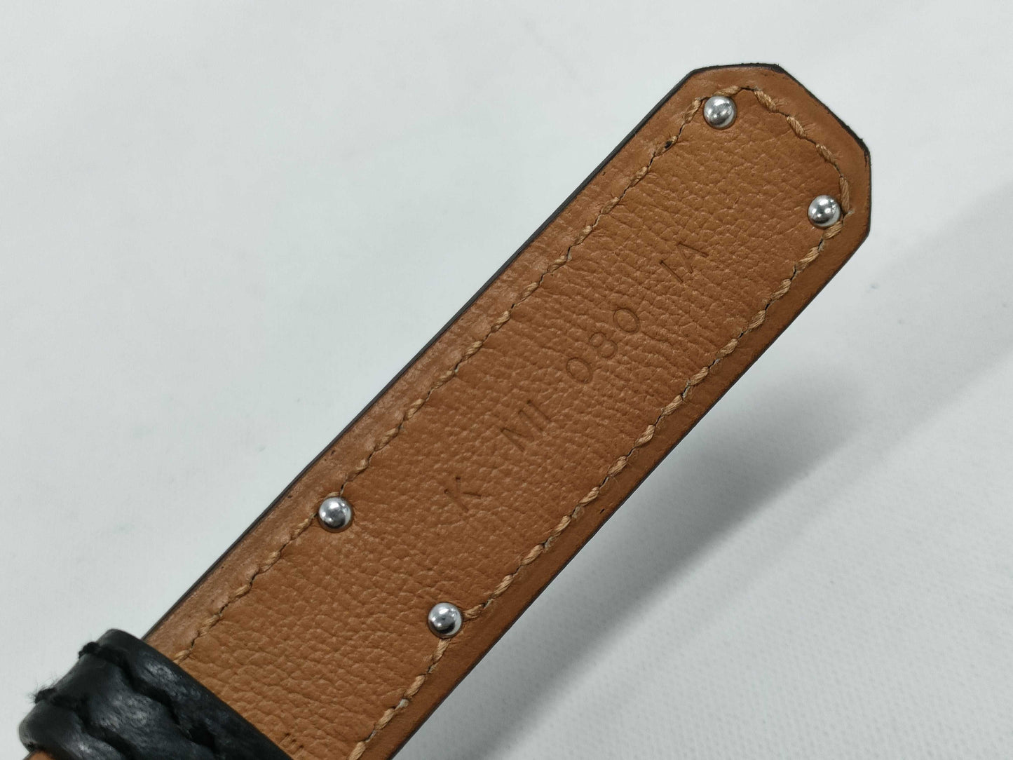 HERMES Kelly Belt, K Stamp, Black, NOIR, Gold, Silver Hardware