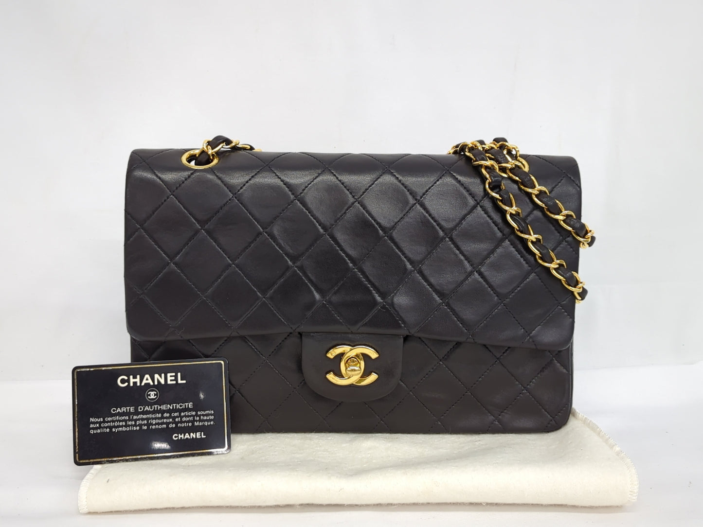 CHANEL Lambskin Double Flap 25 No. 2 Shoulder Bag