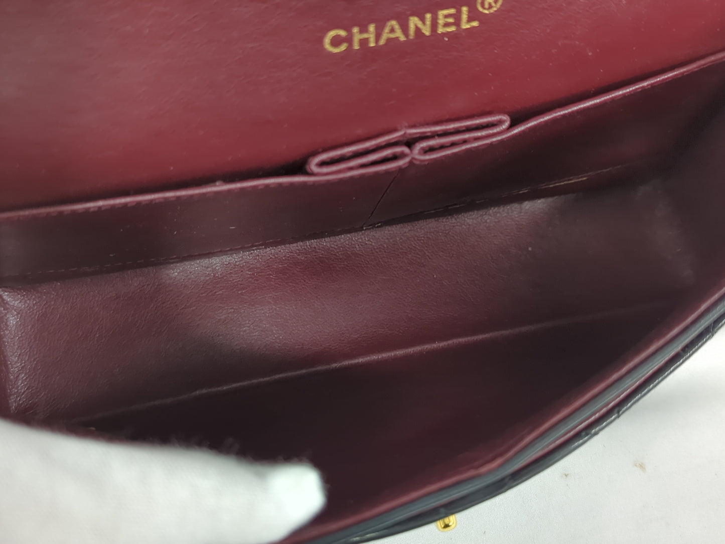 CHANEL Lambskin Double Flap 25 Black Shoulder Bag #1