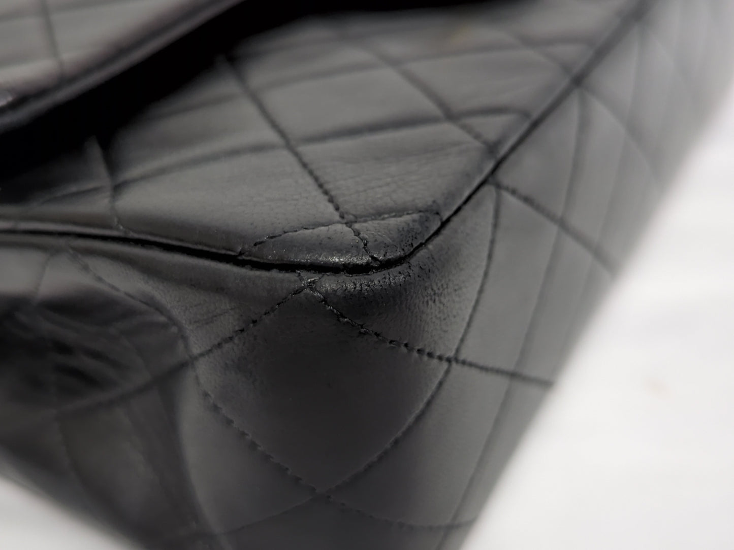 CHANEL Lambskin Double Flap 25 Black Shoulder Bag #1