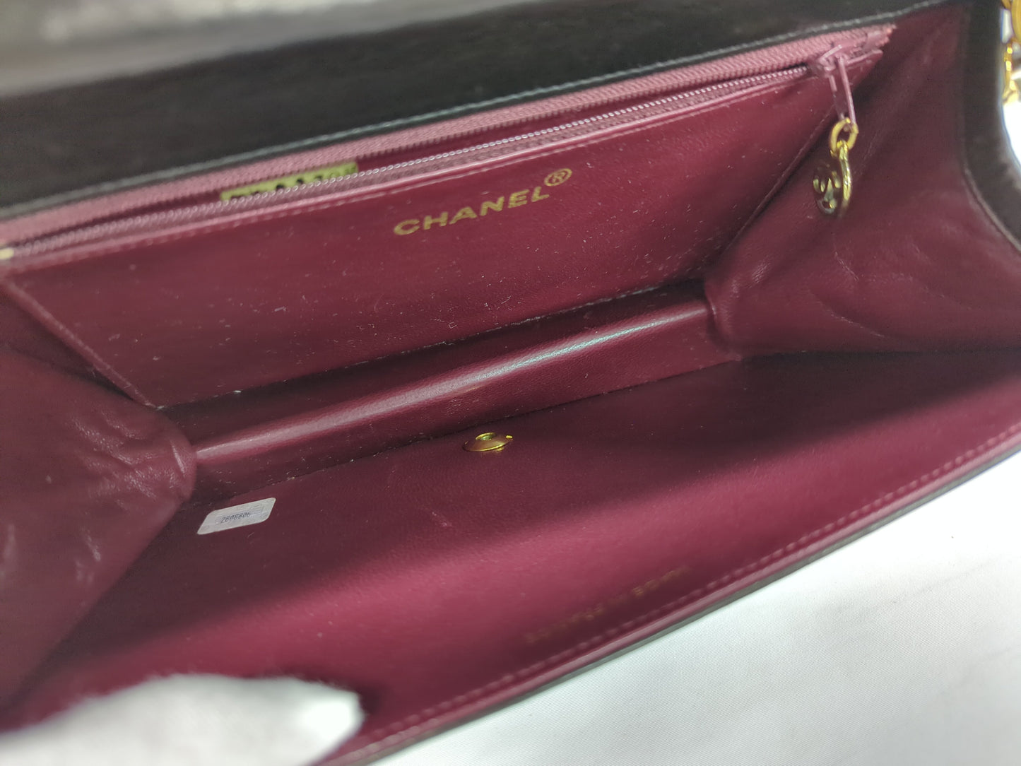 CHANEL Lambskin Push Lock Chain Shoulder Bag, No. 2