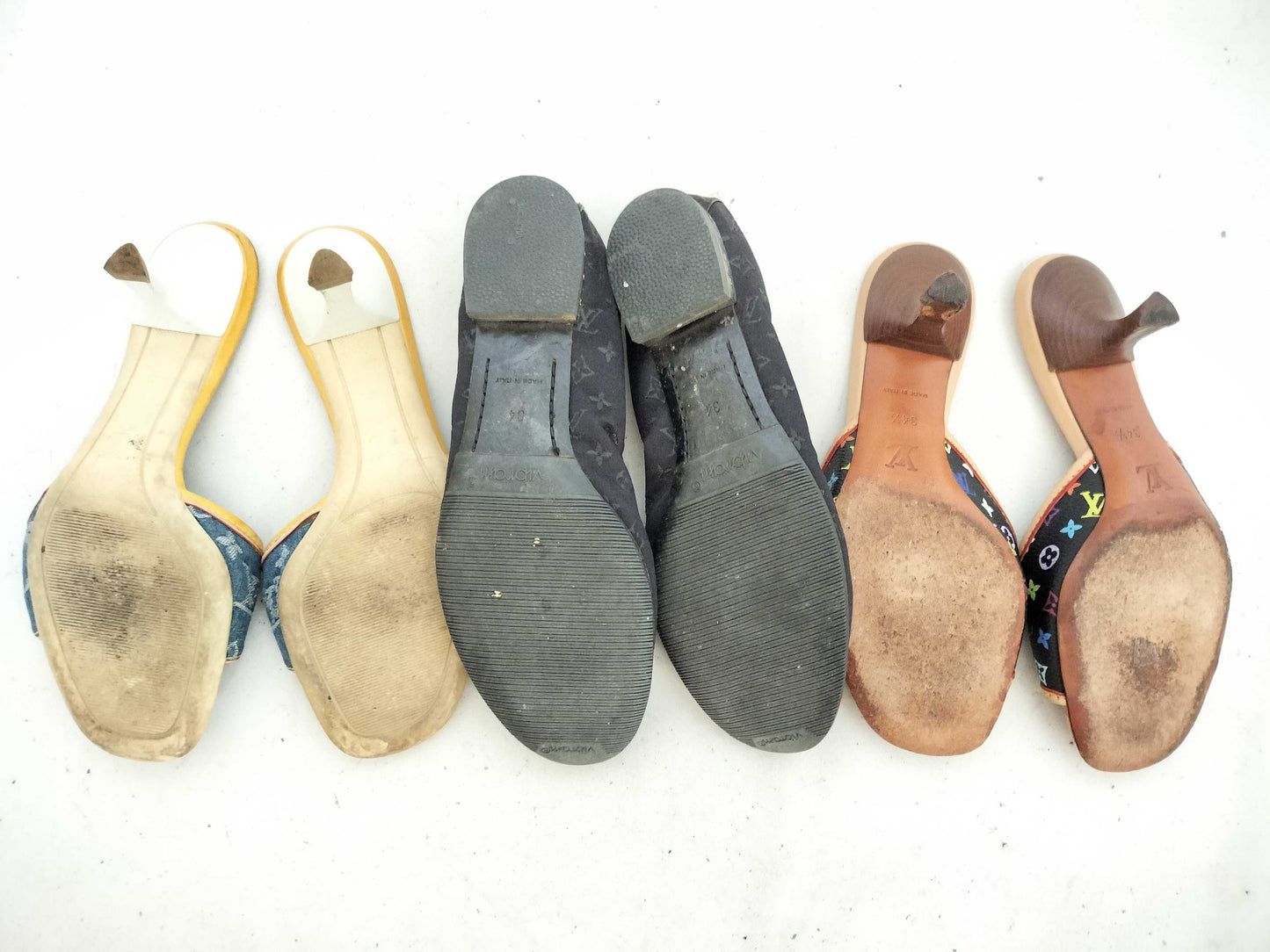 LOUIS VUITTON Monogram Denim LV Sandals A 3-Piece Mules