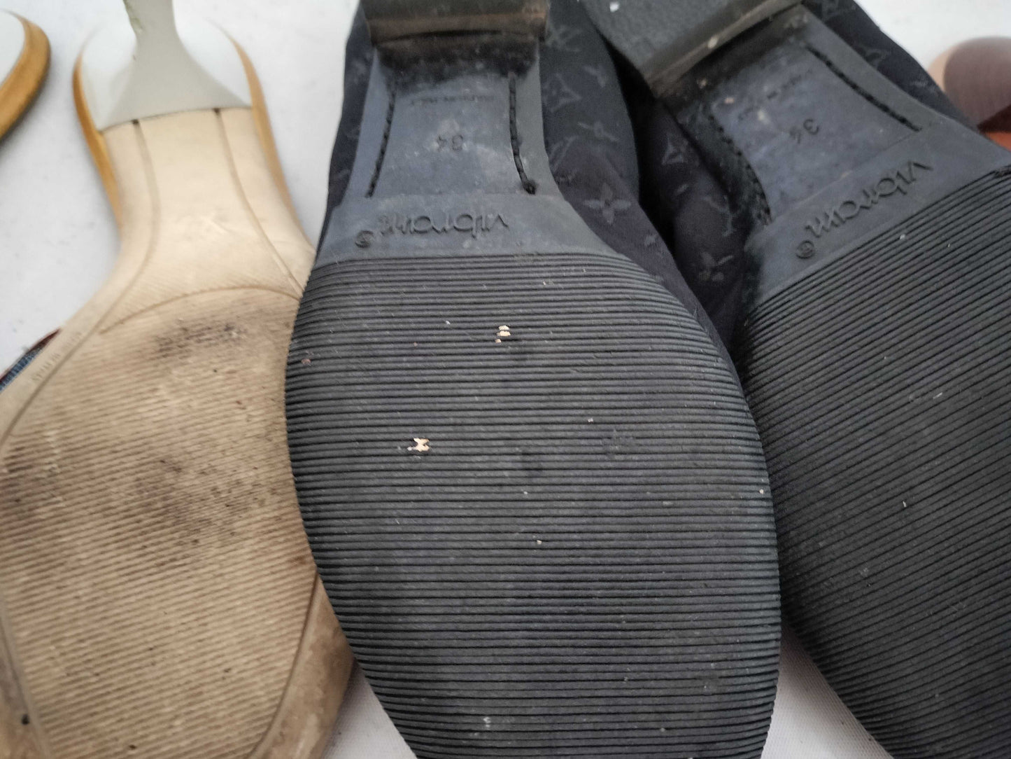 LOUIS VUITTON Monogram Denim LV Sandals A 3-Piece Mules