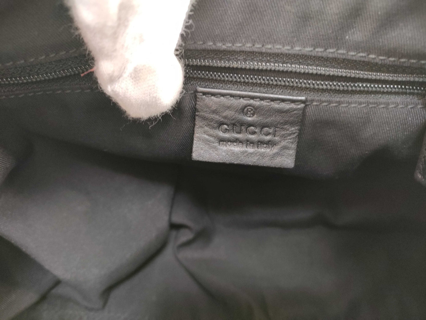 GUCCI One-Shoulder Black Leather Shoulder Bag