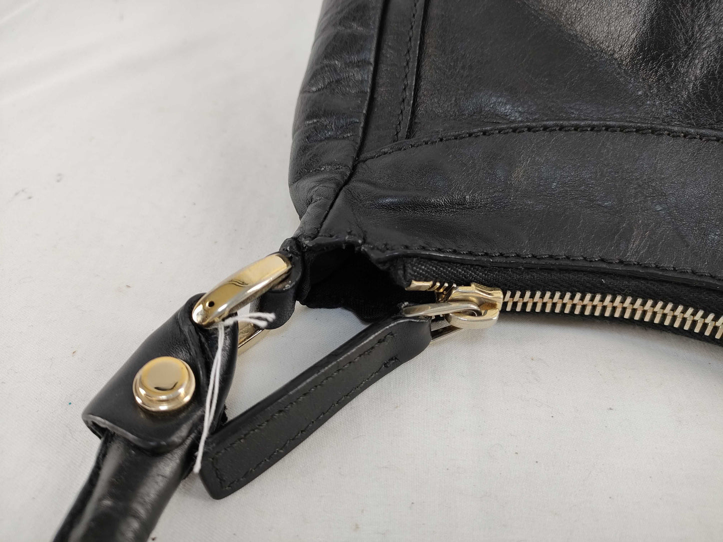GUCCI One-Shoulder Black Leather Shoulder Bag
