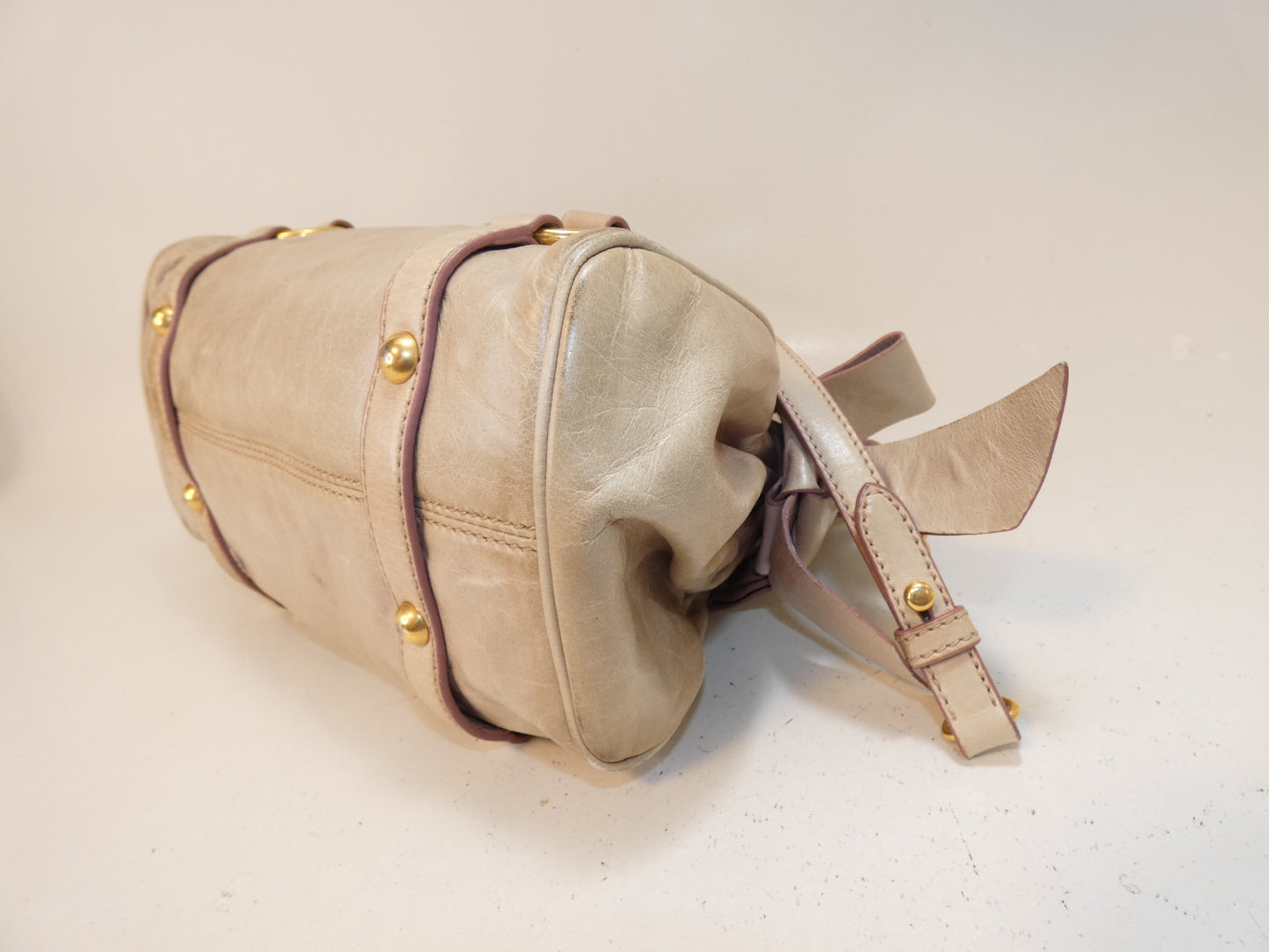 Miu Miu 2-way Leather Ribbon Hand Shoulder Bag