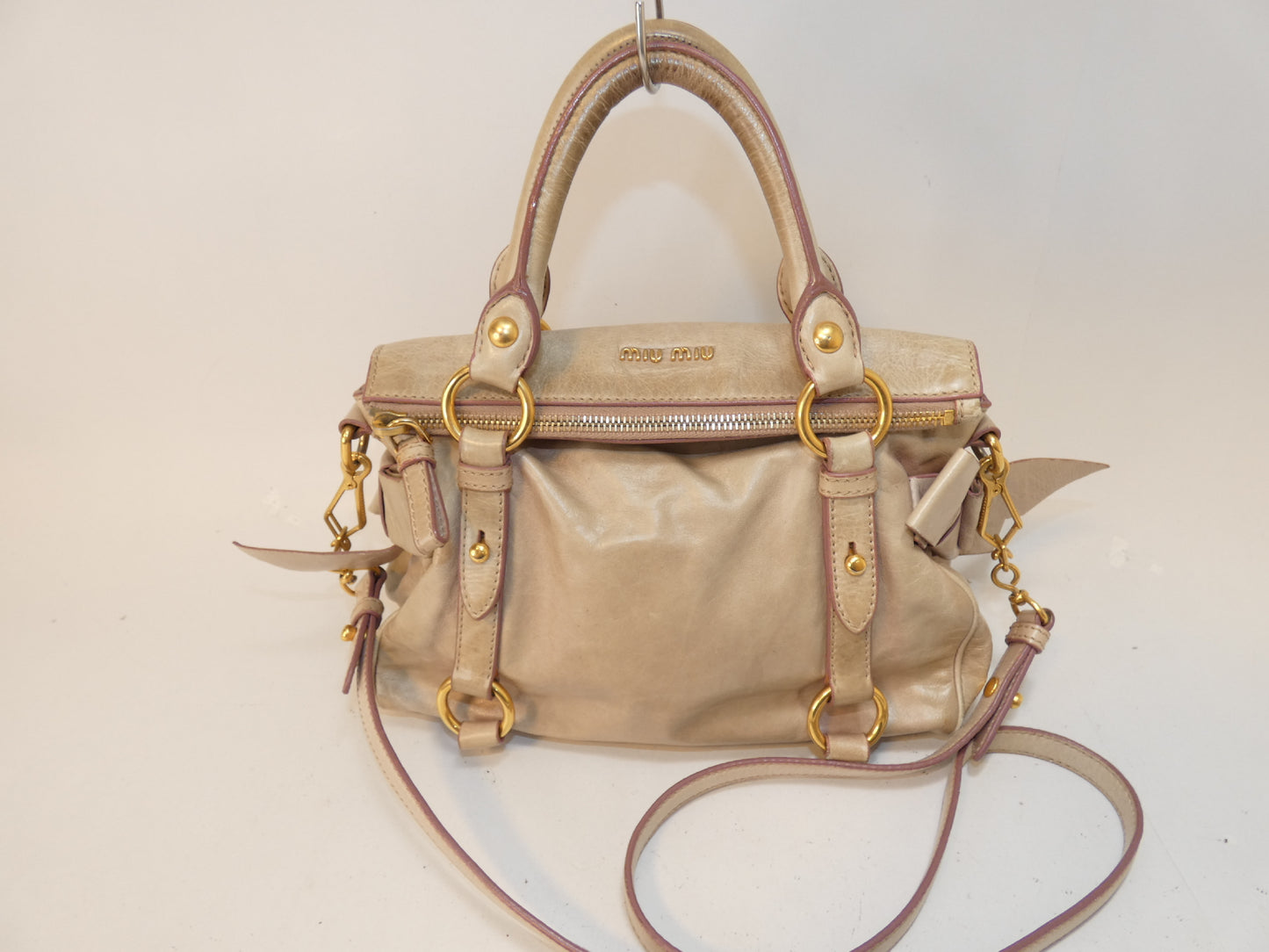 Miu Miu 2-way Leather Ribbon Hand Shoulder Bag