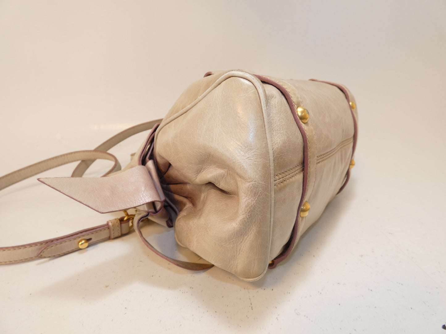 Miu Miu 2-way Leather Ribbon Hand Shoulder Bag