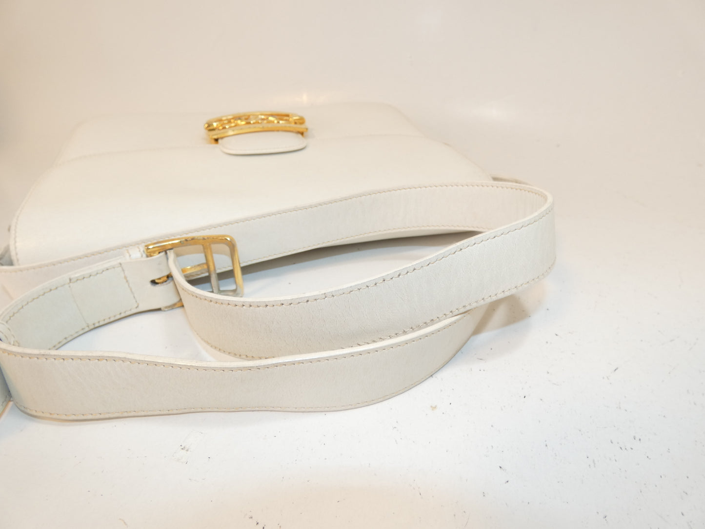 CELINE Leather GP Hardware Shoulder Bag