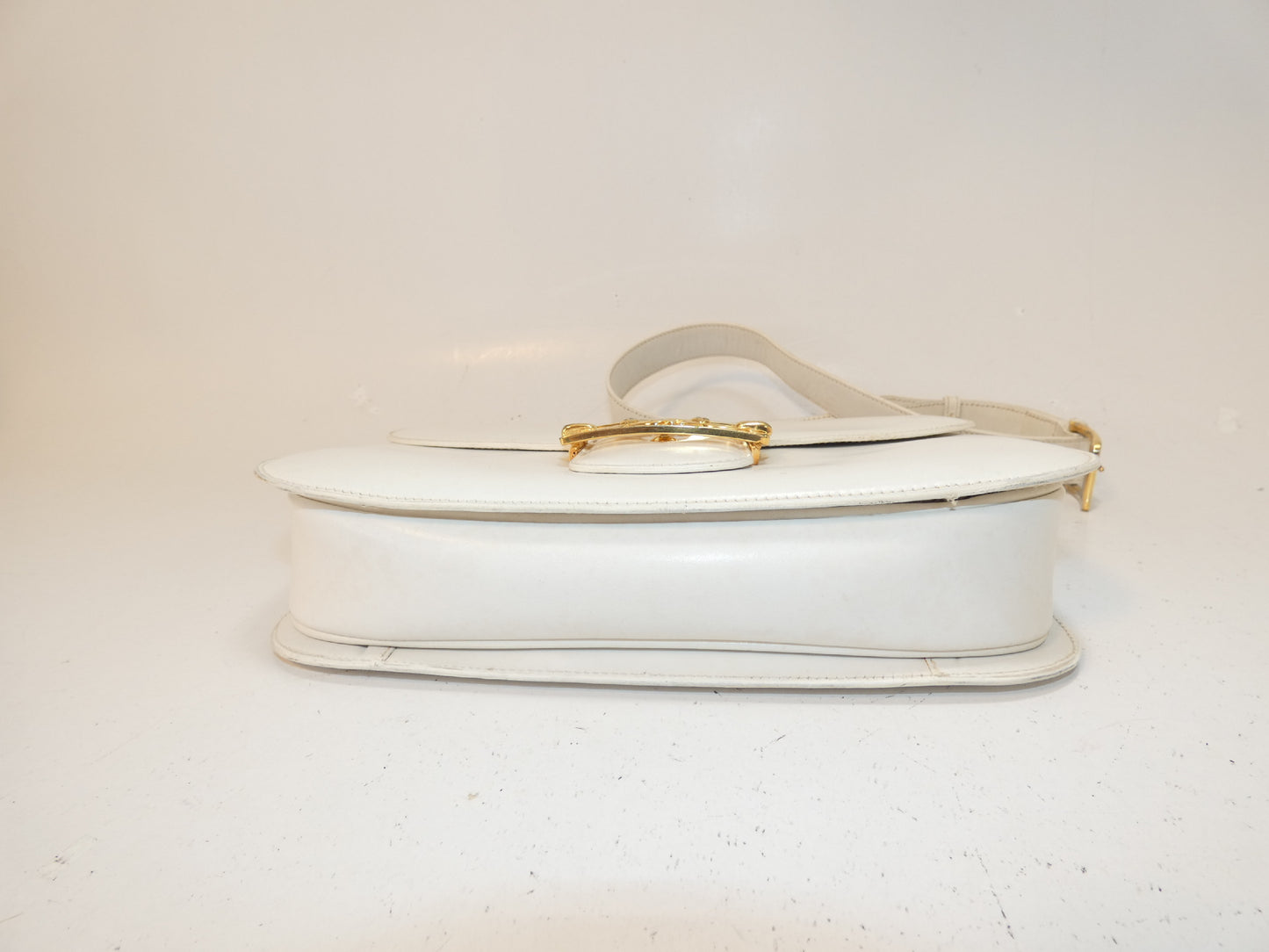 CELINE Leather GP Hardware Shoulder Bag