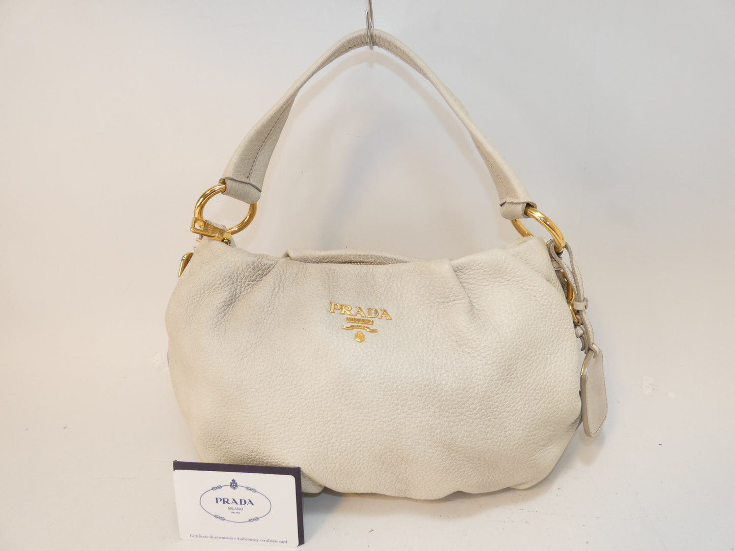 PRADA Vitello Front Logo One-Hand Shoulder Bag