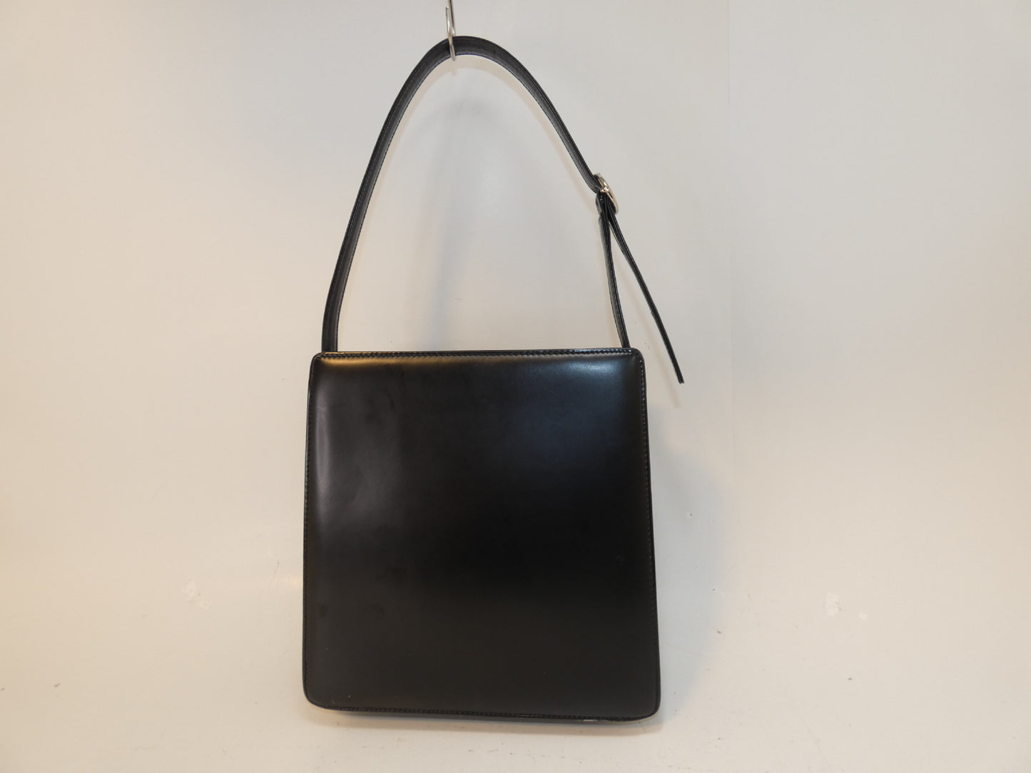BURBERRY Leather Nova Check Black One-Hand One-Shoulder Shoulder Bag
