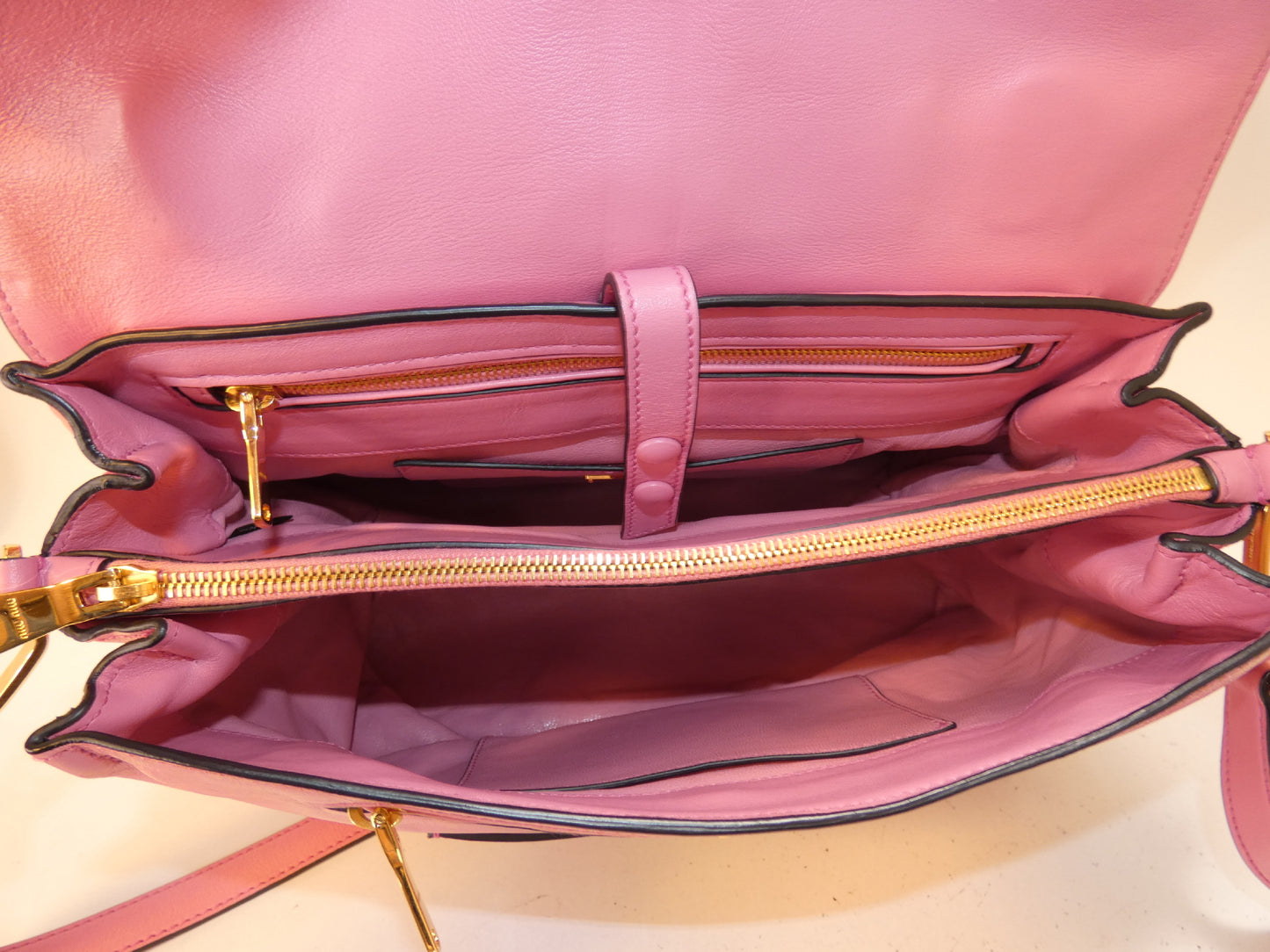 Miu Miu 2-way leather pink handbag