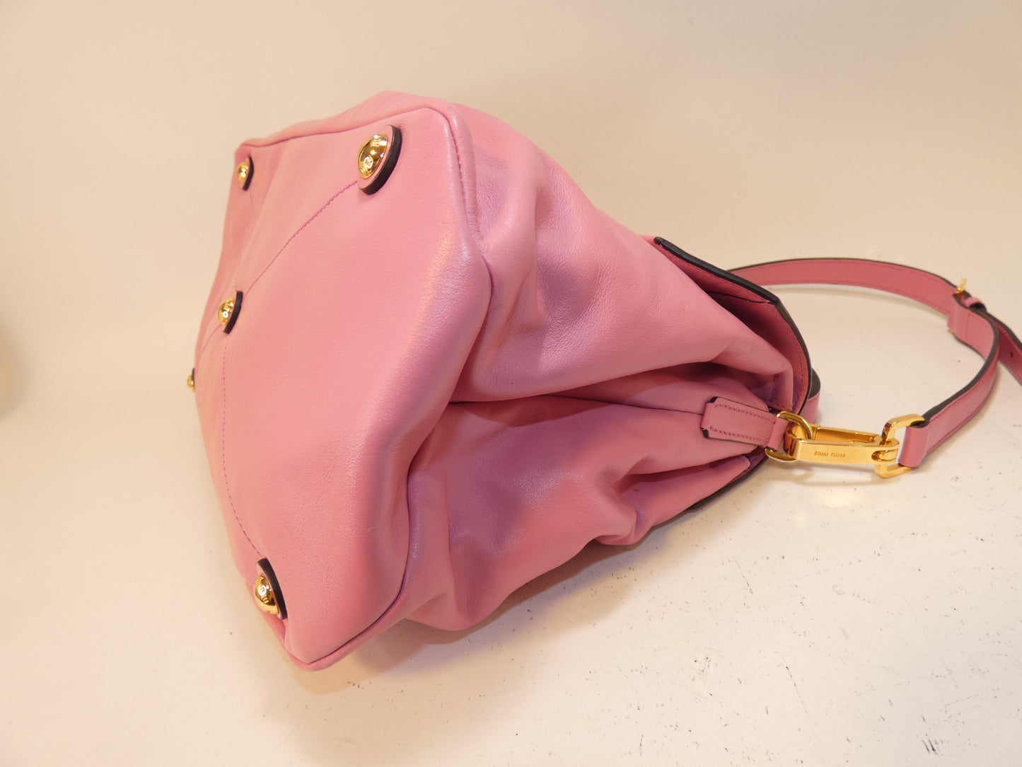 Miu Miu 2-way leather pink handbag