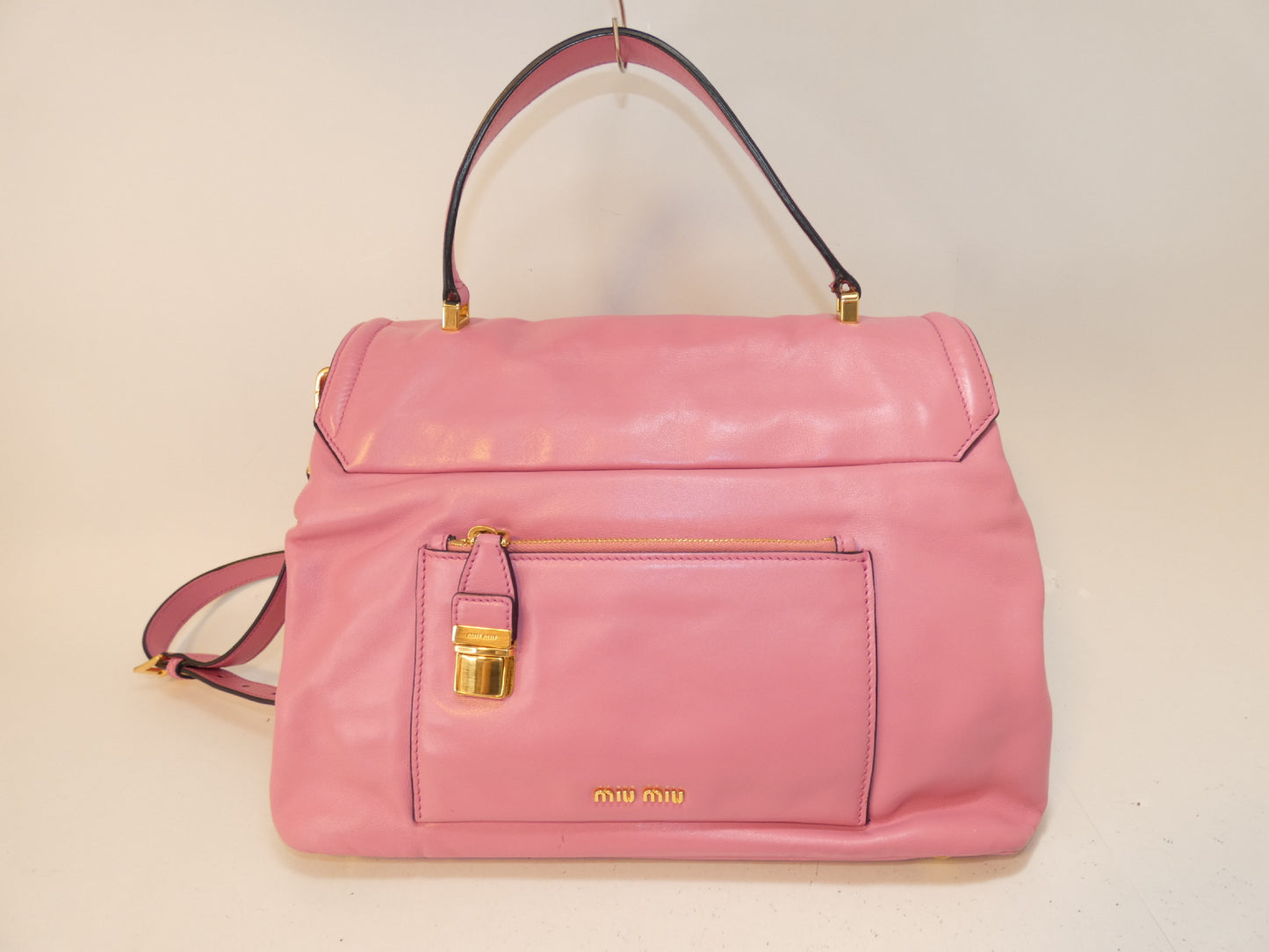 Miu Miu 2-way leather pink handbag