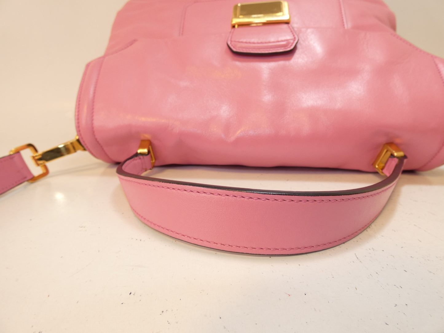 Miu Miu 2-way leather pink handbag