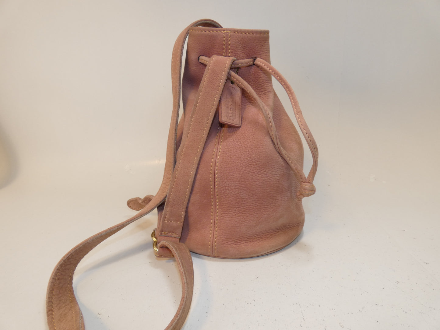 COACH suede drawstring shoulder bag