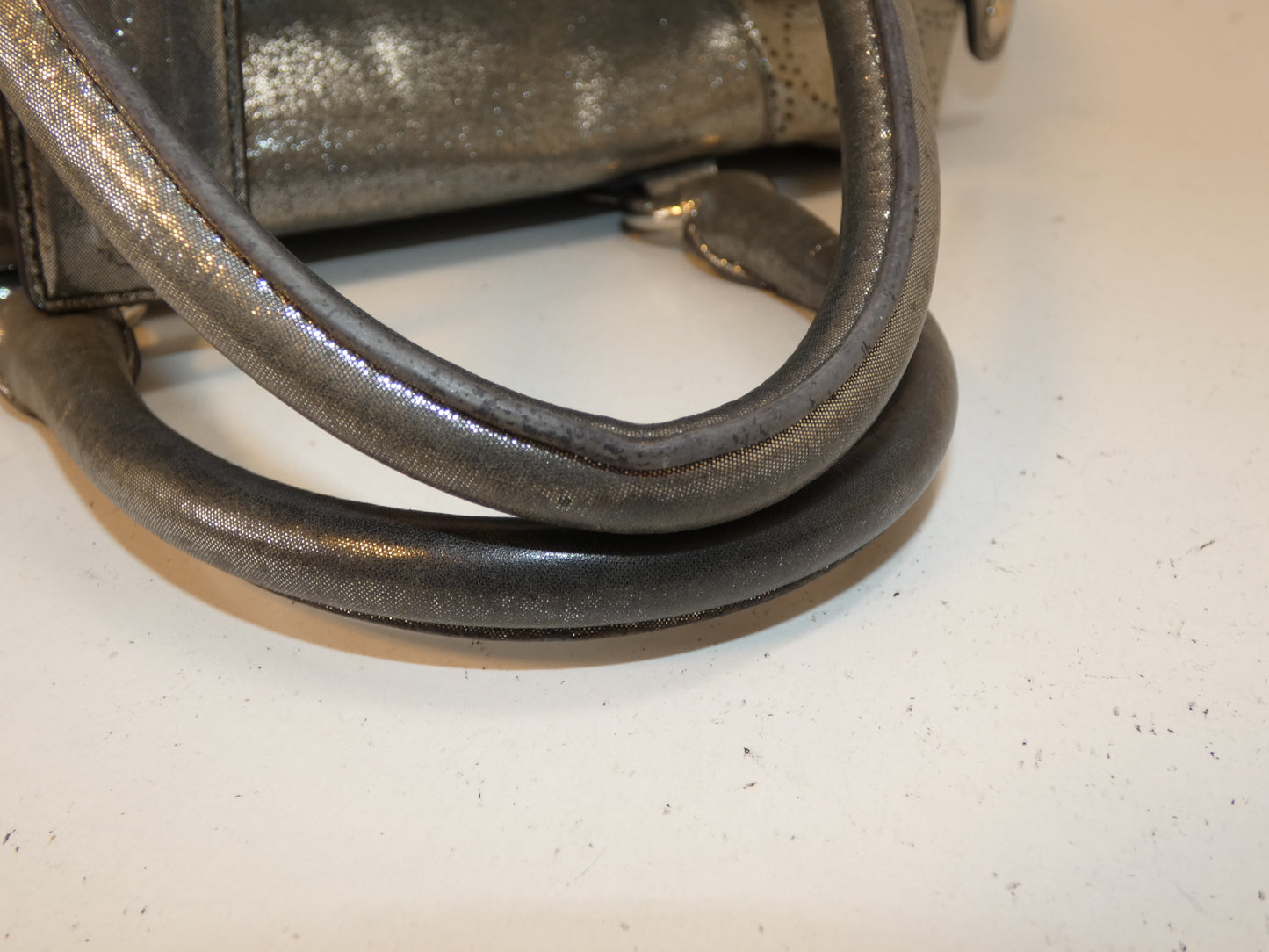 COACH 2-way Punched Glitter Silver Hand Shoulder Bag