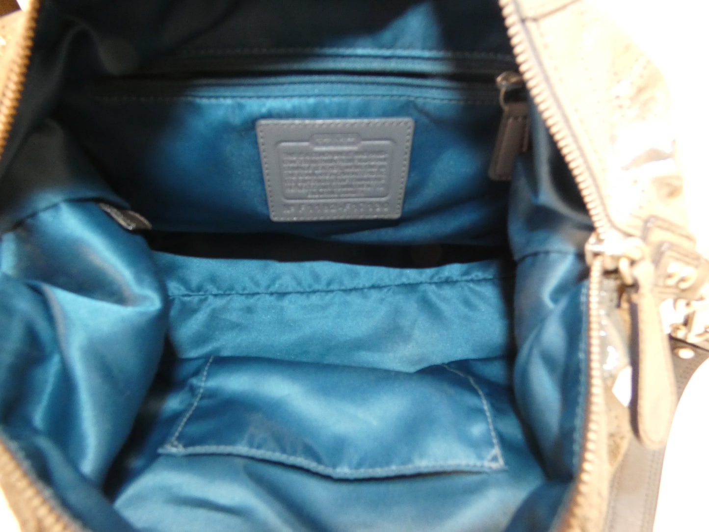 COACH 2-way Punched Glitter Silver Hand Shoulder Bag