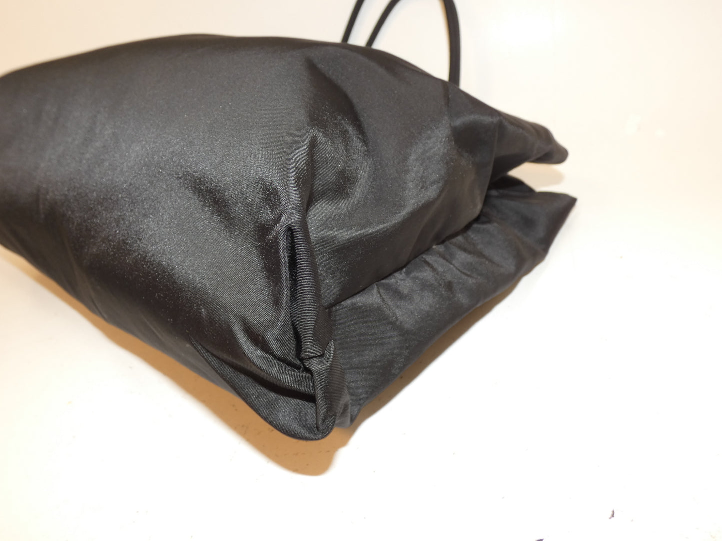 PRADA nylon black hand tote bag