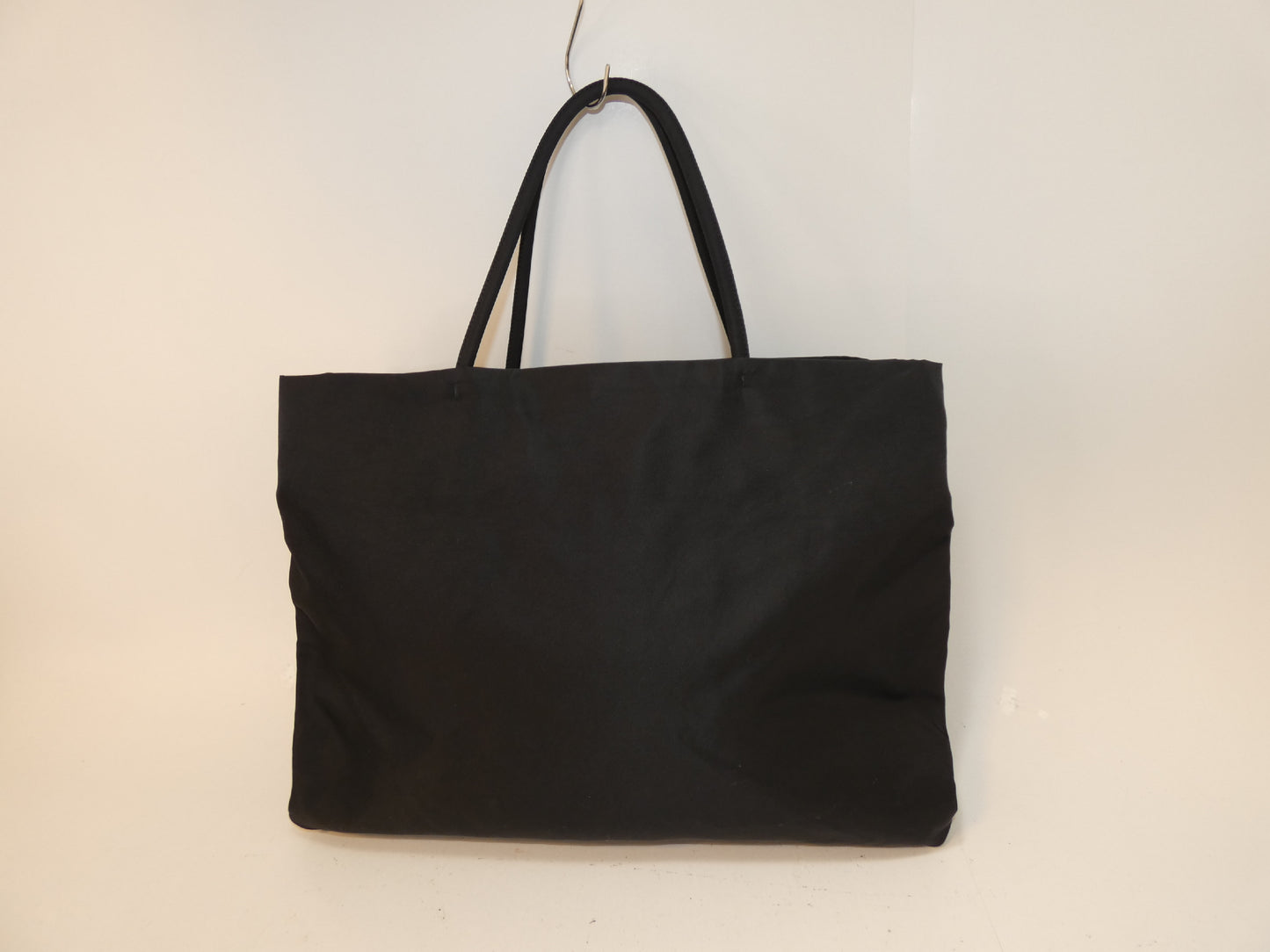 PRADA nylon black hand tote bag