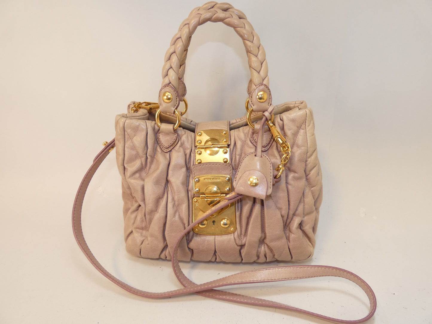 Miu Miu 2-way Rock Matelasse Leather Hand/Shoulder Bag