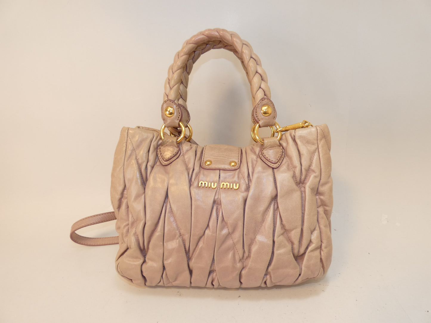 Miu Miu 2-way Rock Matelasse Leather Hand/Shoulder Bag