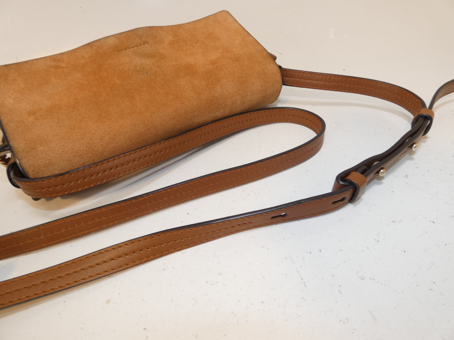 Chloe Faye Suede and Leather Brown Shoulder Bag