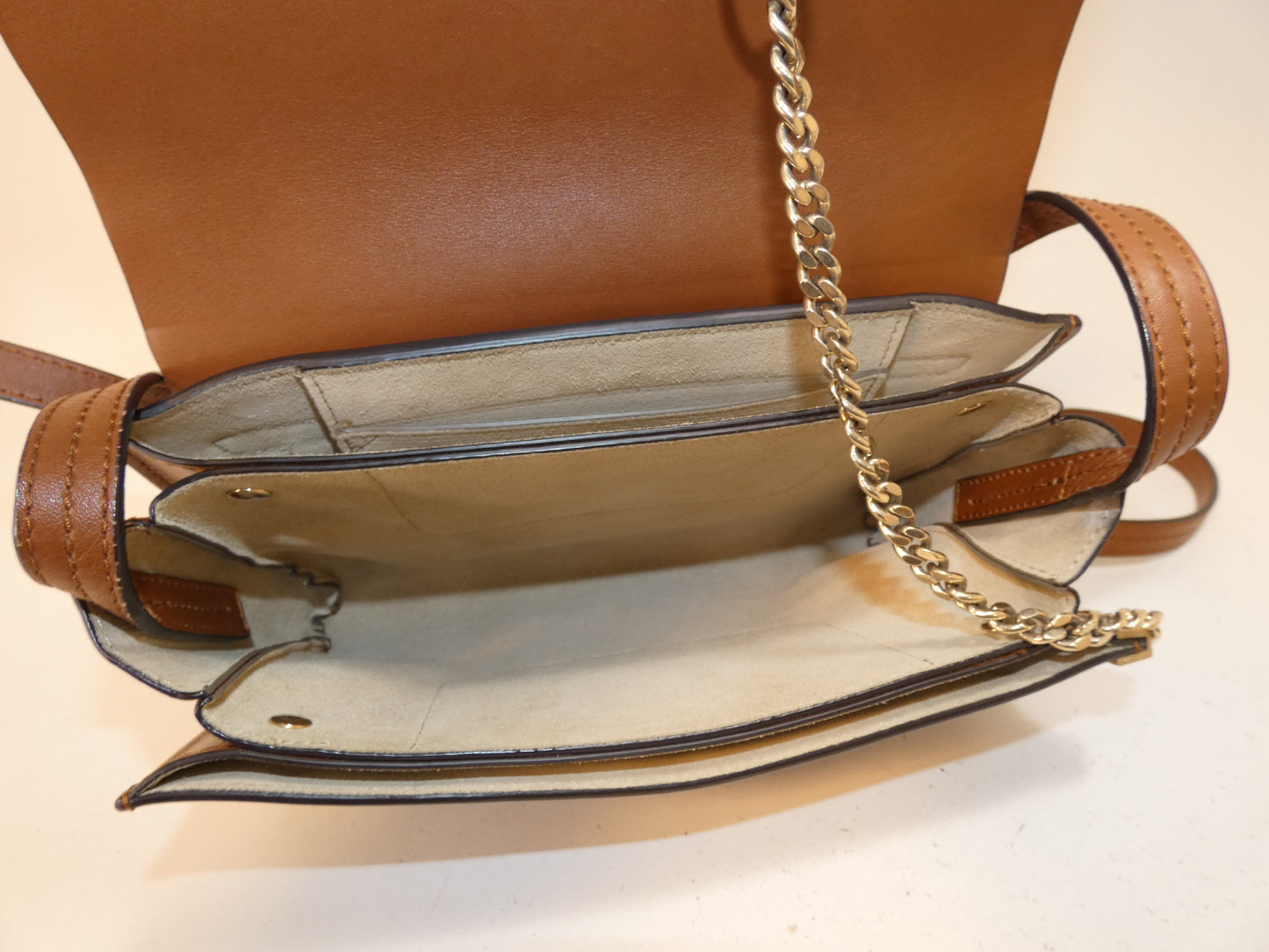 Chloe Faye Suede and Leather Brown Shoulder Bag