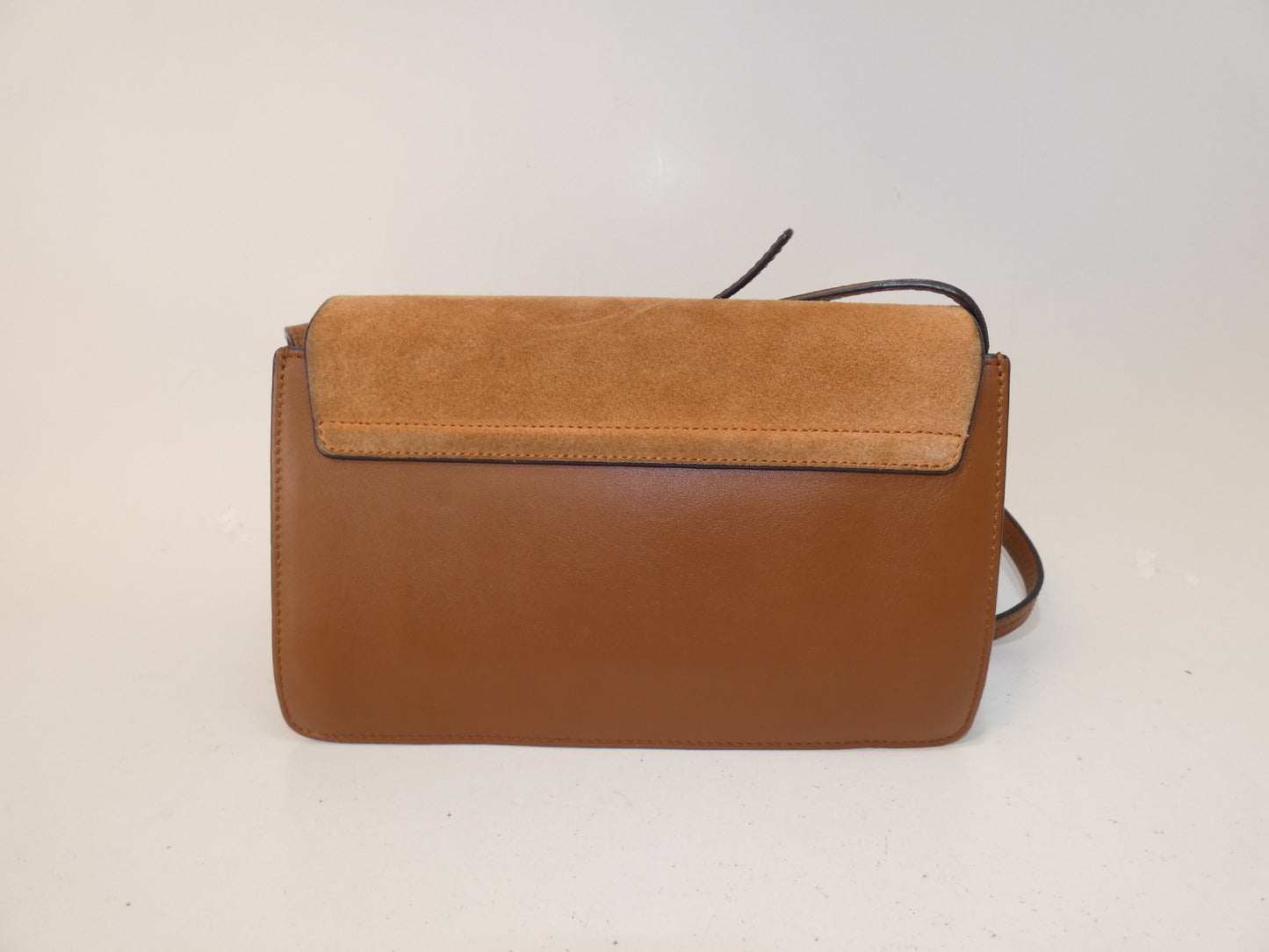 Chloe Faye Suede and Leather Brown Shoulder Bag