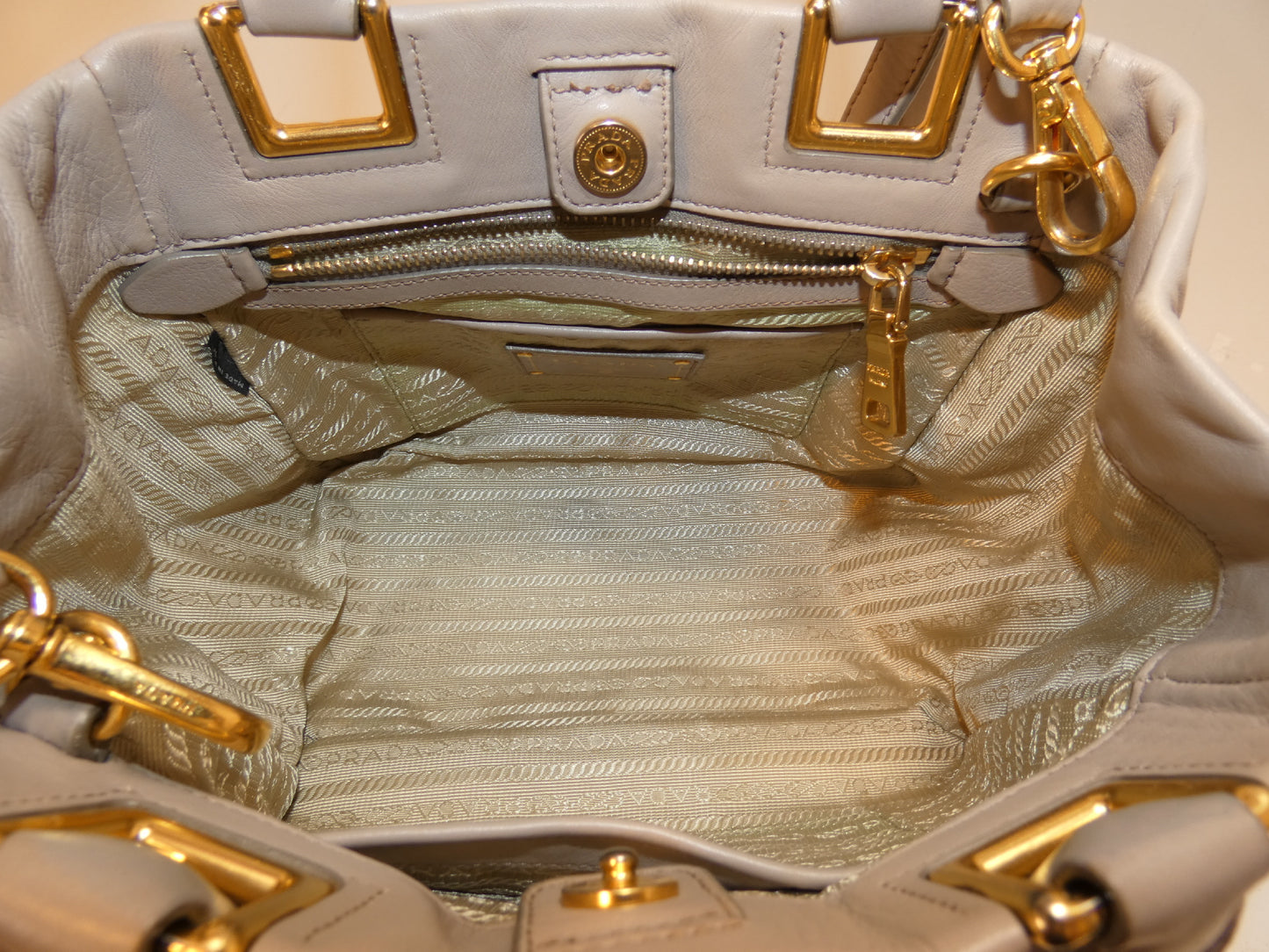PRADA 2-way Ribbon Leather Hand Shoulder Bag