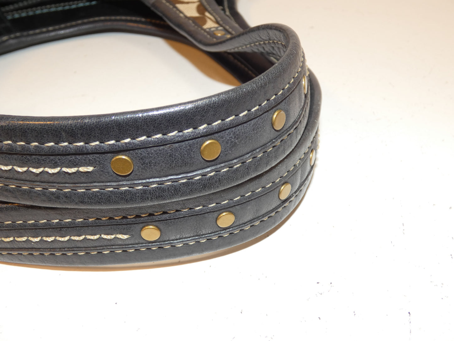 COACH Signature Canvas Leather Hook Belt Handbag