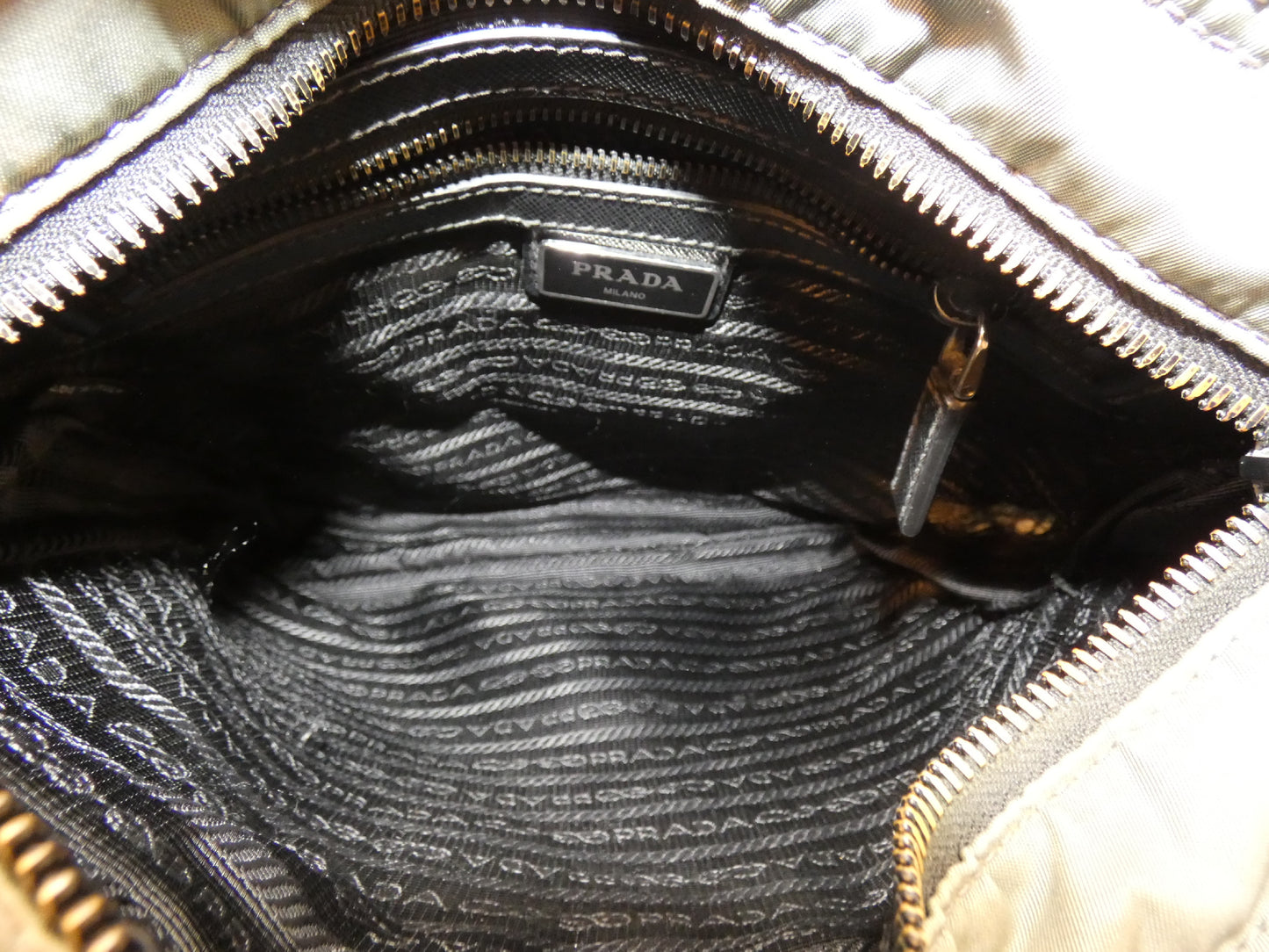 PRADA Saffiano nylon shoulder bag with mini pouch