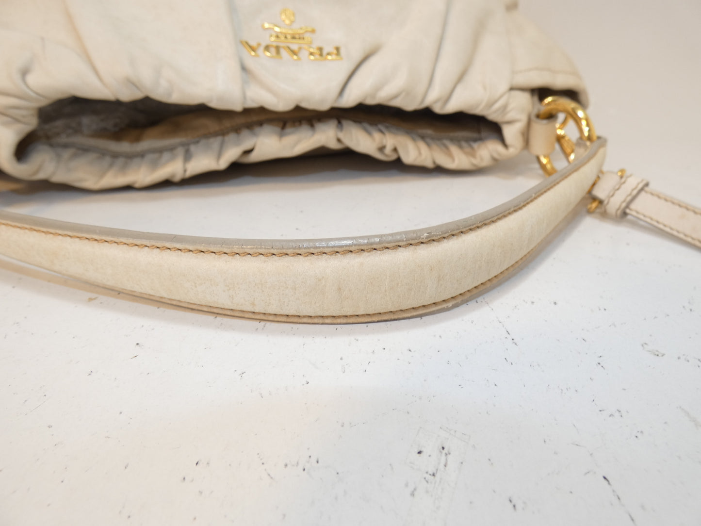 PRADA 2-way Leather Fringe Hand Shoulder Bag