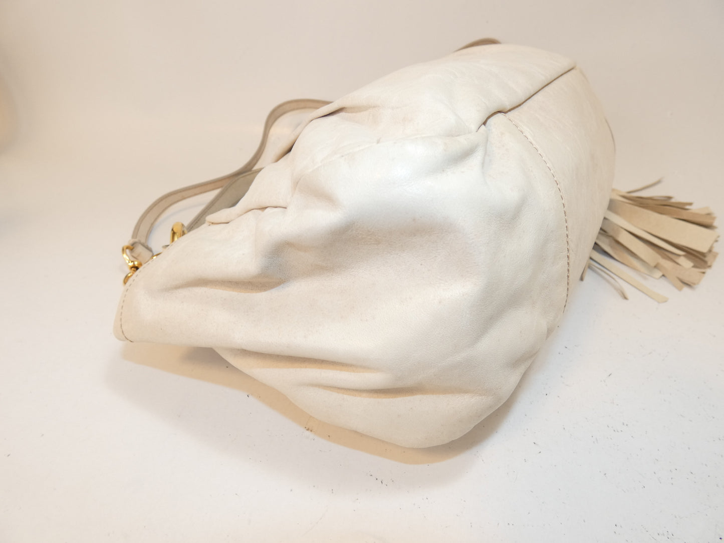 PRADA 2-way Leather Fringe Hand Shoulder Bag