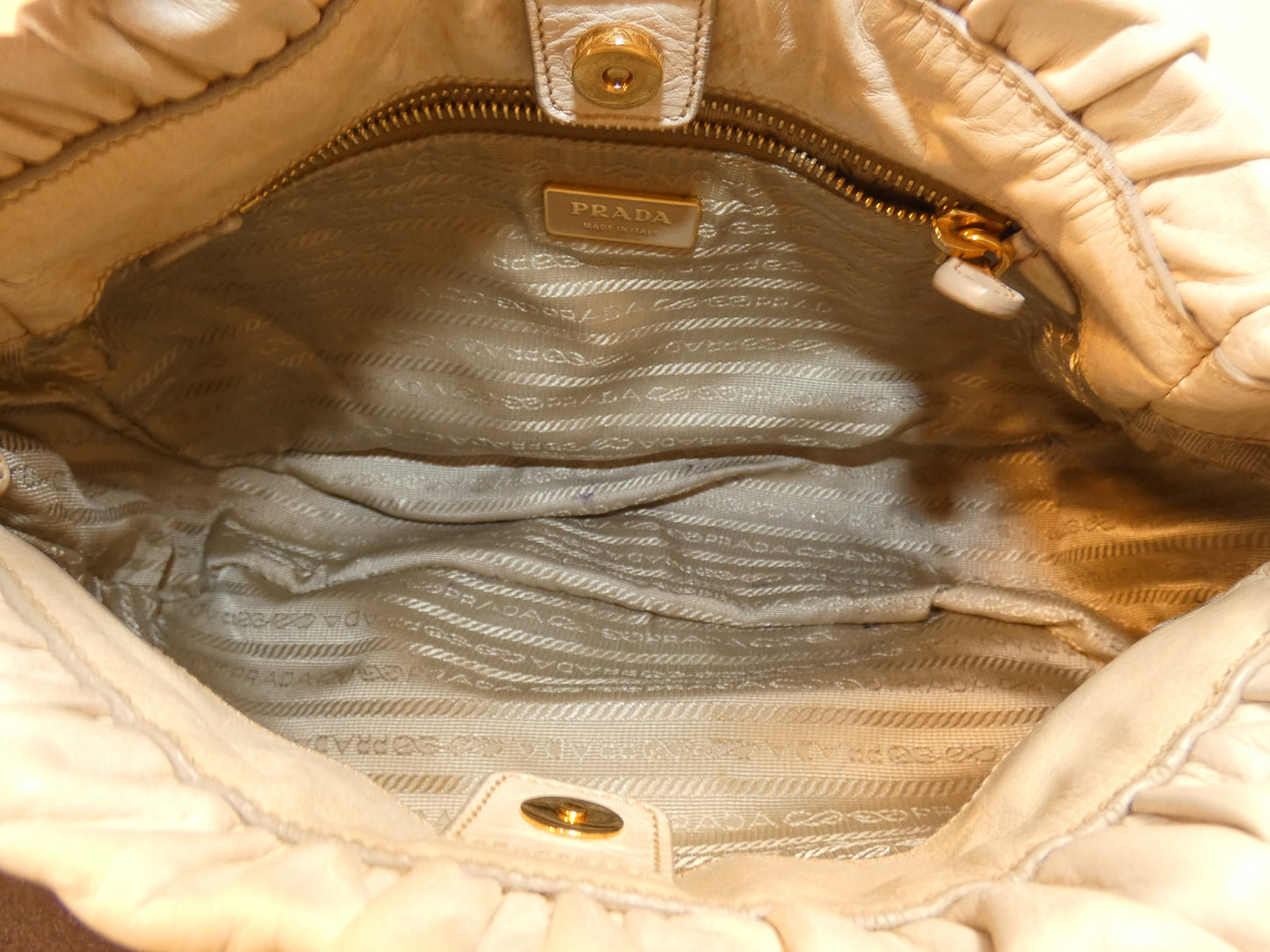 PRADA 2-way Leather Fringe Hand Shoulder Bag