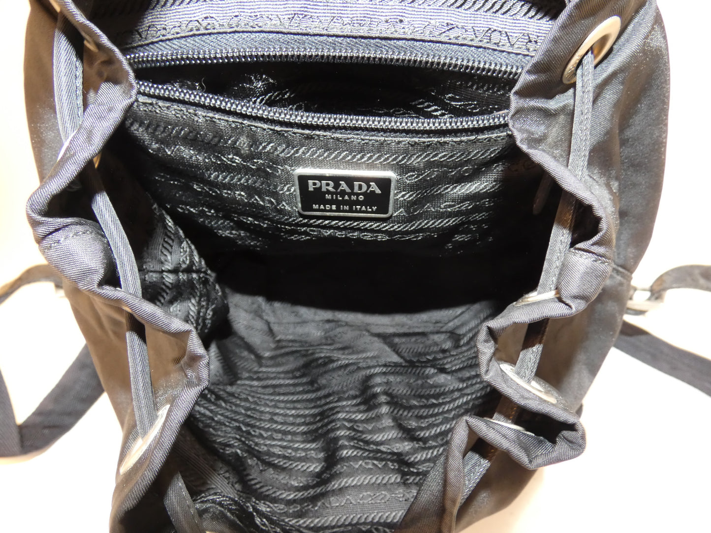 PRADA nylon black backpack