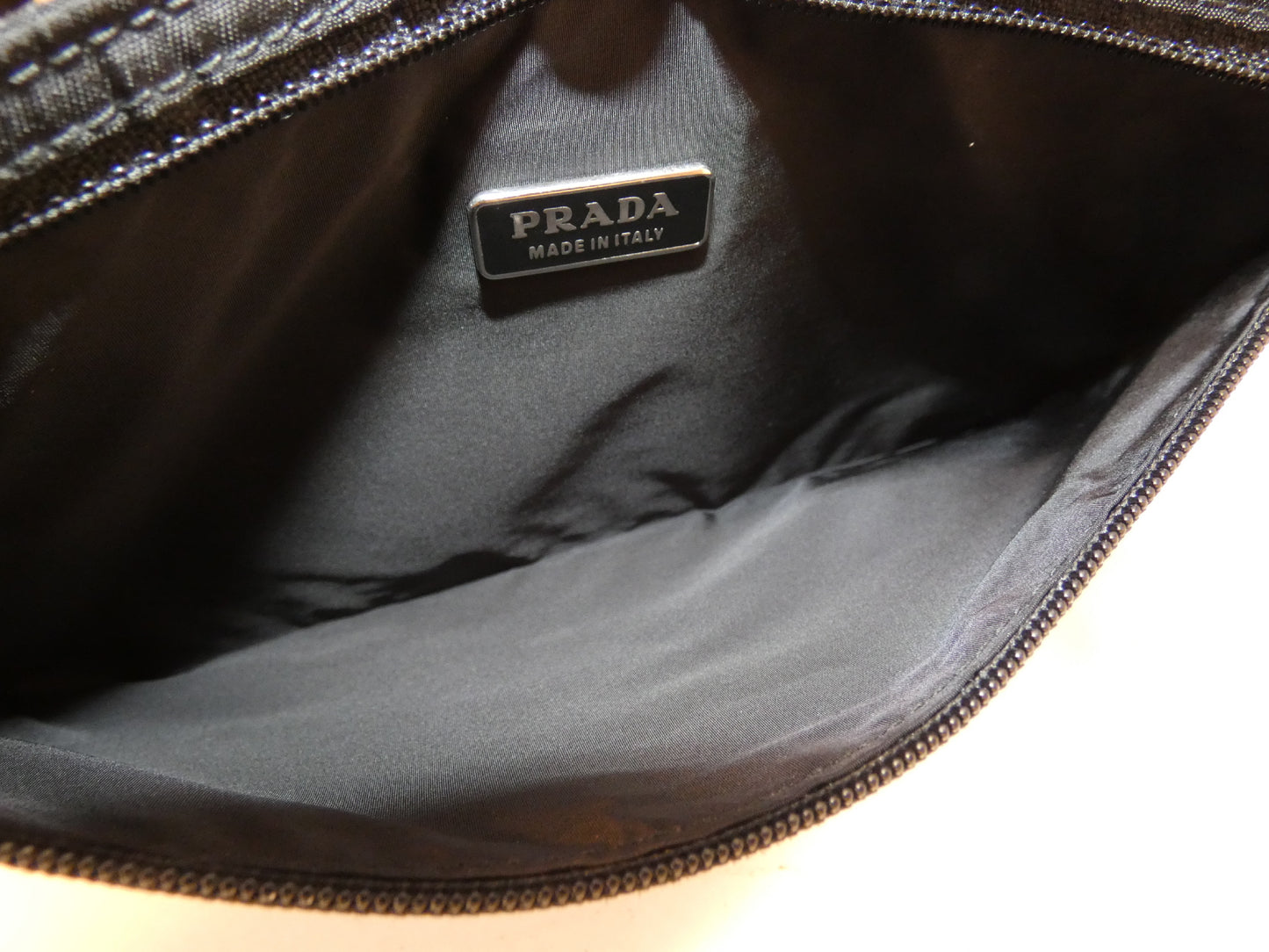 PRADA Saffiano nylon black pouch