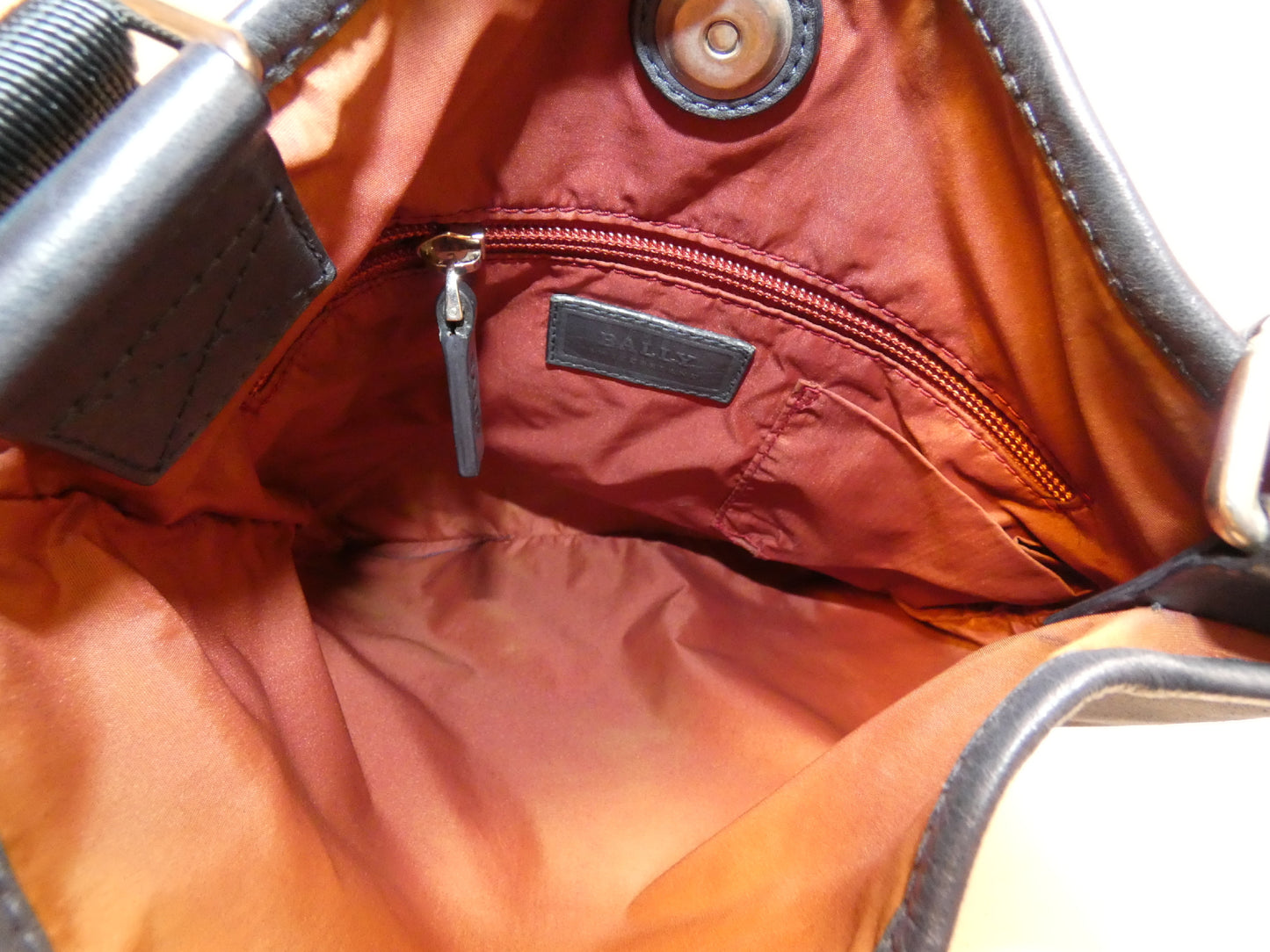 BALLY nylon and leather shoulder bag