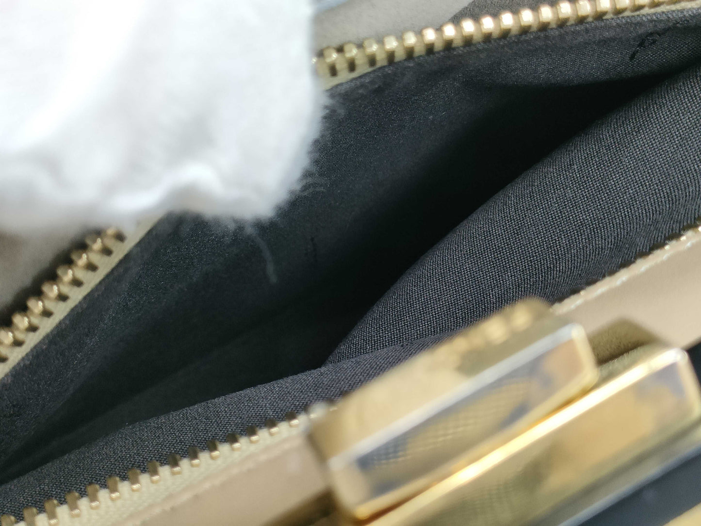 FENDI Peekaboo Regular Leather Blue-Gray 2-Way Handbag