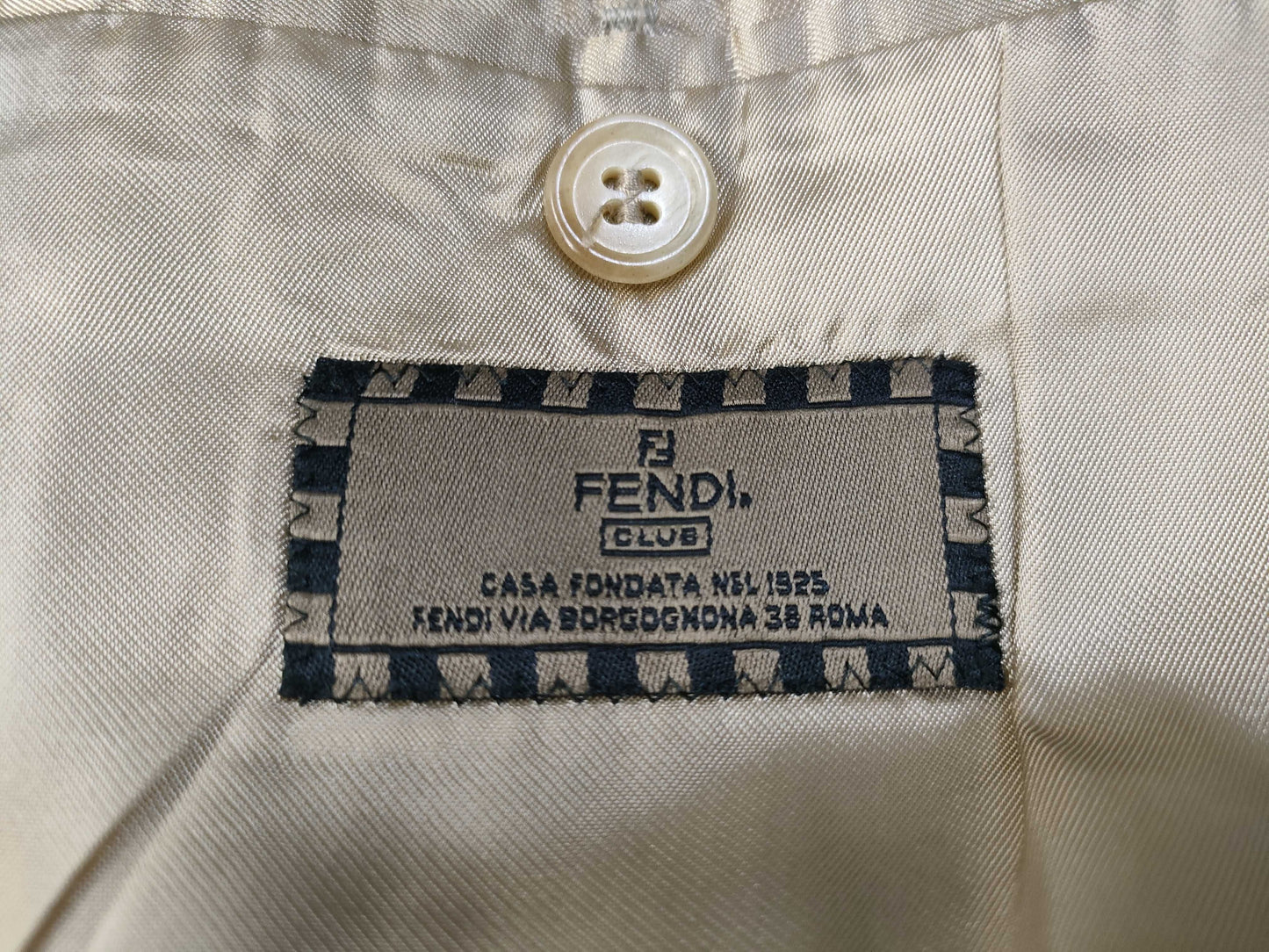 FENDI FENDI Linen Blend Tailored Jacket Size 50 LL XL Jacket