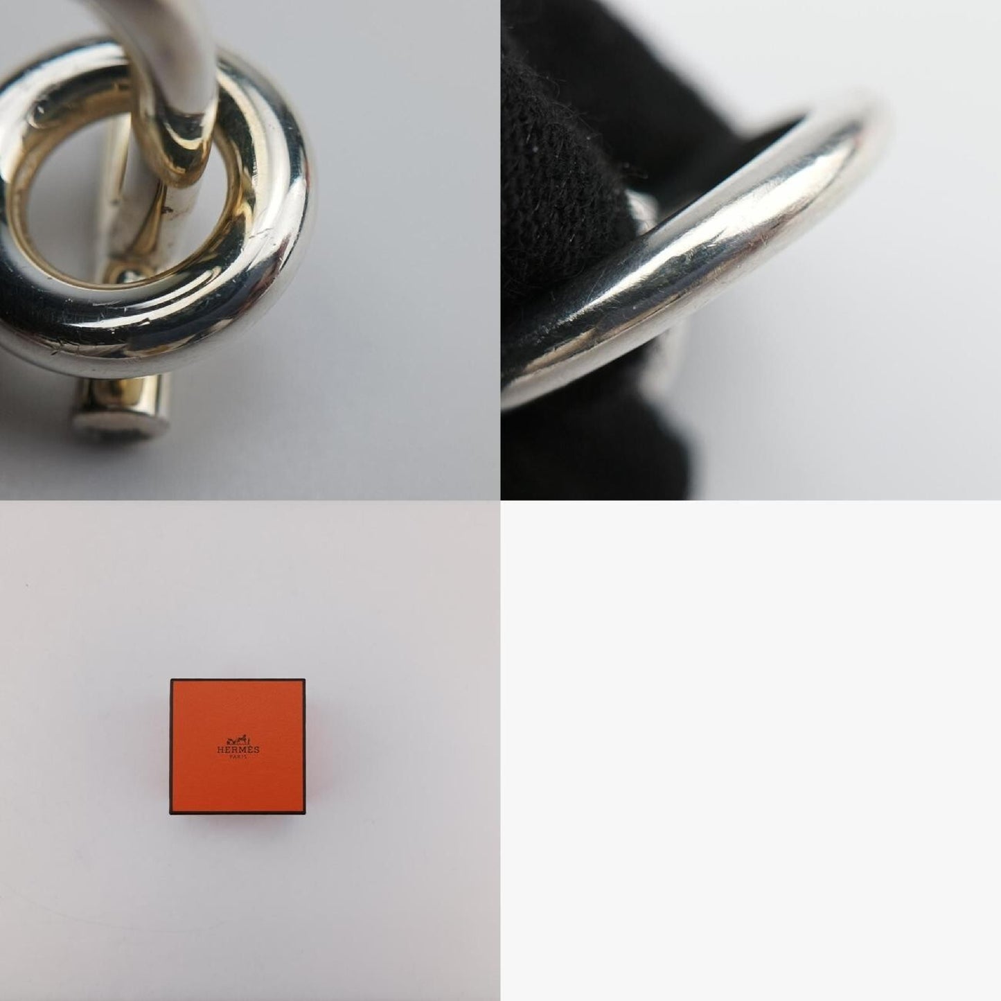 HERMES Echappé Silver Ag92523AB574104 Ring