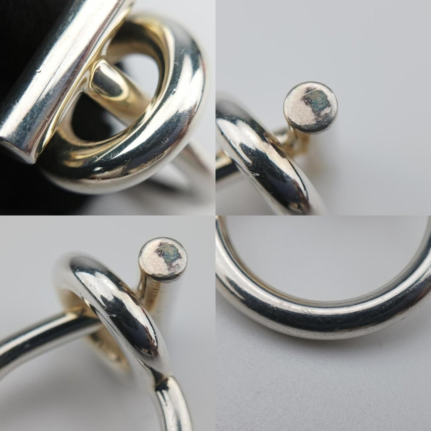 HERMES Echappé Silver Ag92523AB574104 Ring